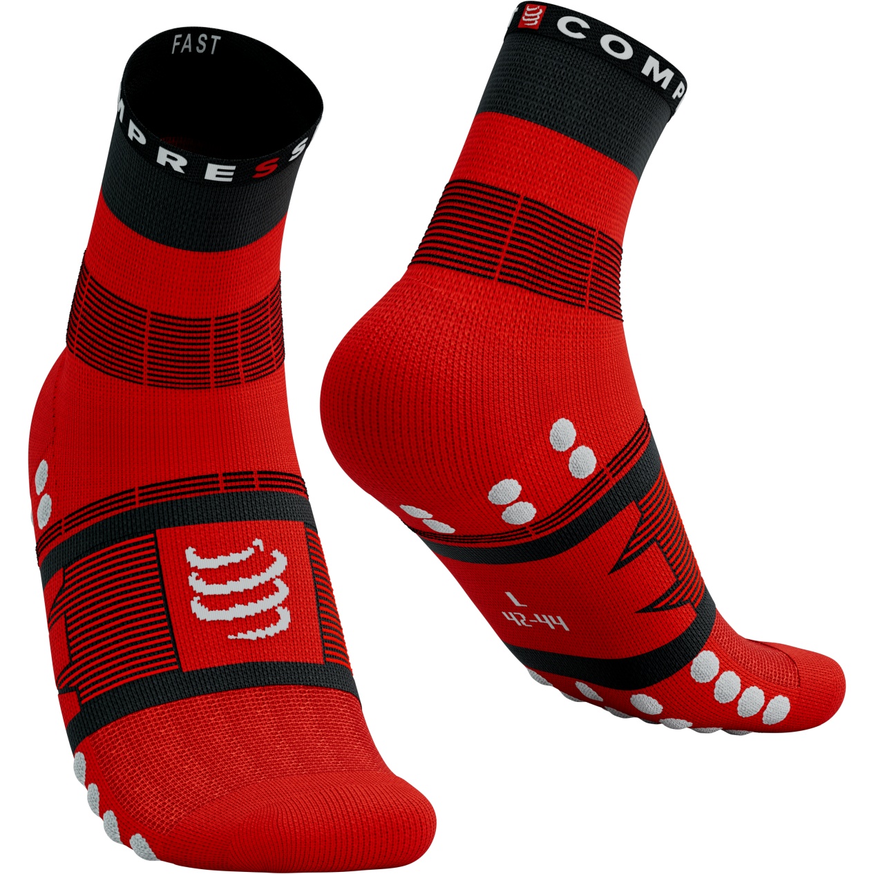Image of Compressport Fast Hiking Socks - black/high risk red