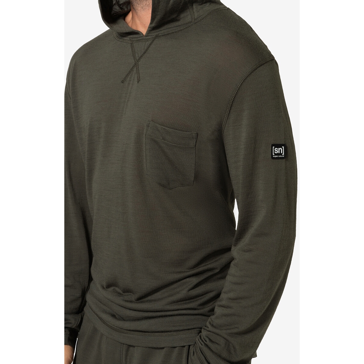 SUPER.NATURAL Summer Hoodie Men - Black Ink | BIKE24