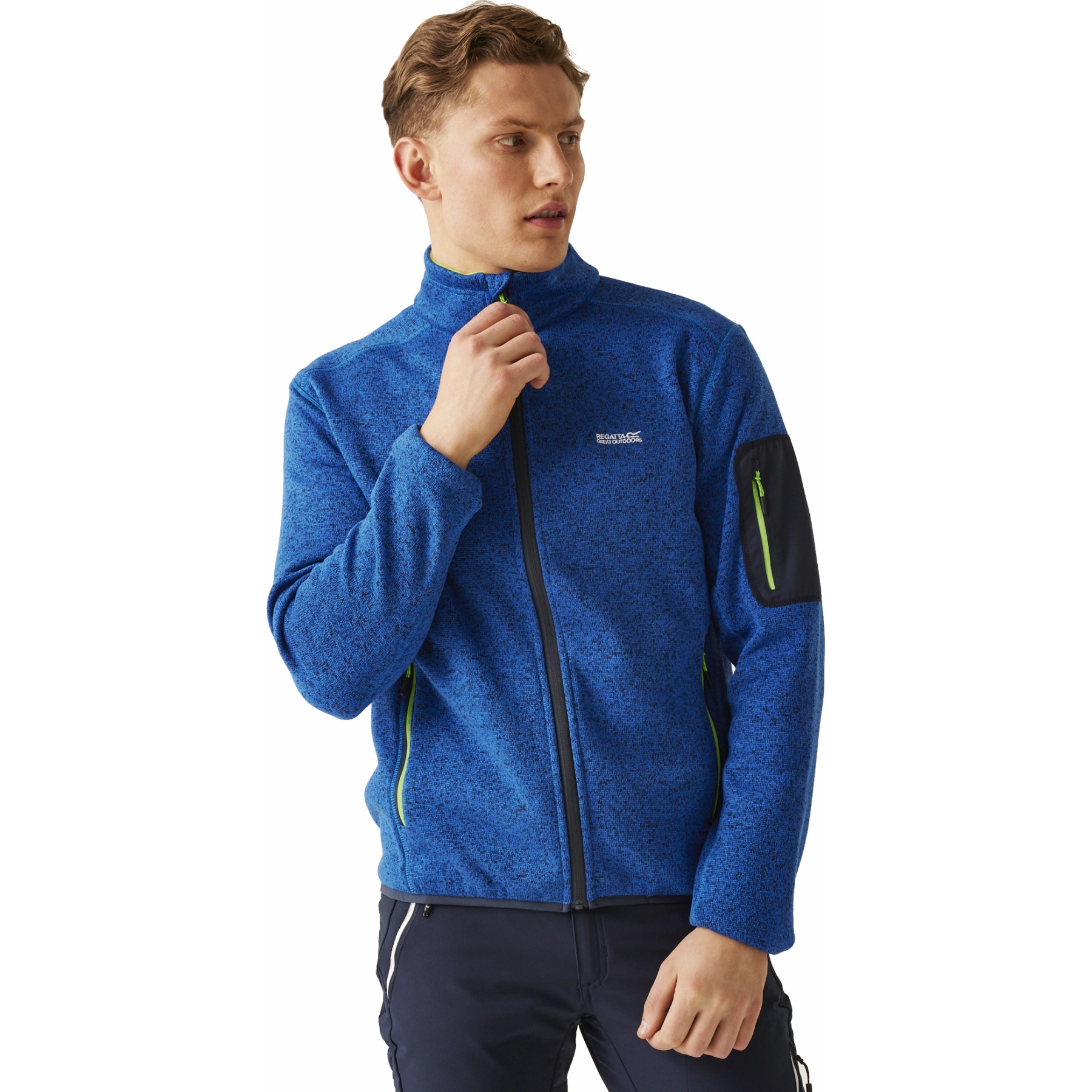 Regatta Newhill Fleece Jacket Men - Olympian Blue/Navy/Green Flash 0WL ...