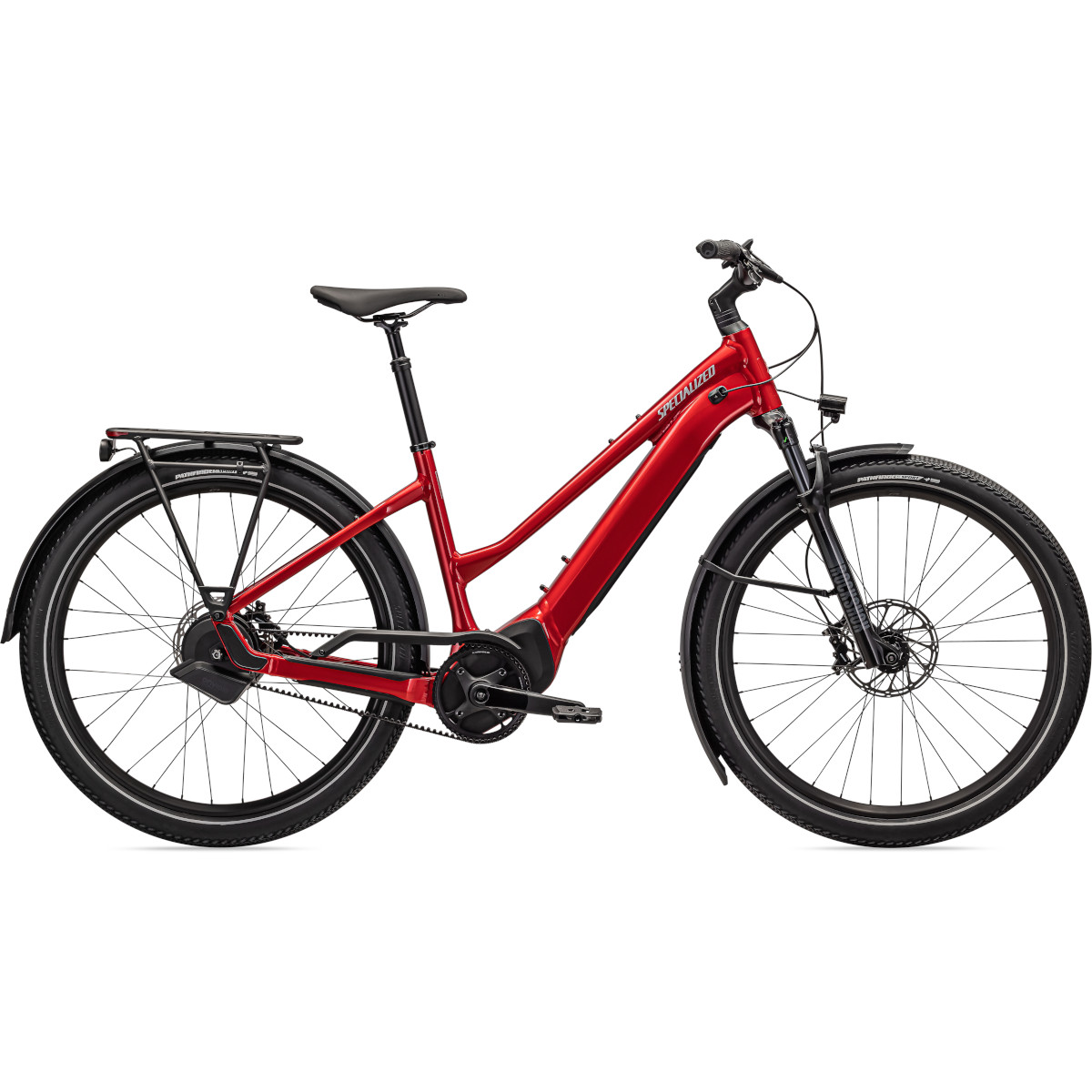 Picture of Specialized TURBO VADO 5.0 IGH - Step-Through City E-Bike - 2023 - red tint / silver reflective