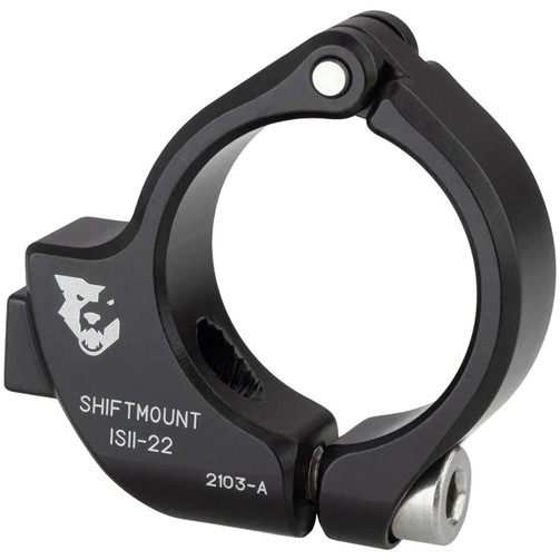 Image of Wolf Tooth ShiftMount Clamp for Mounting Shimano I-Spec II Shifter to MTB Handlebar - 22.2 mm - black
