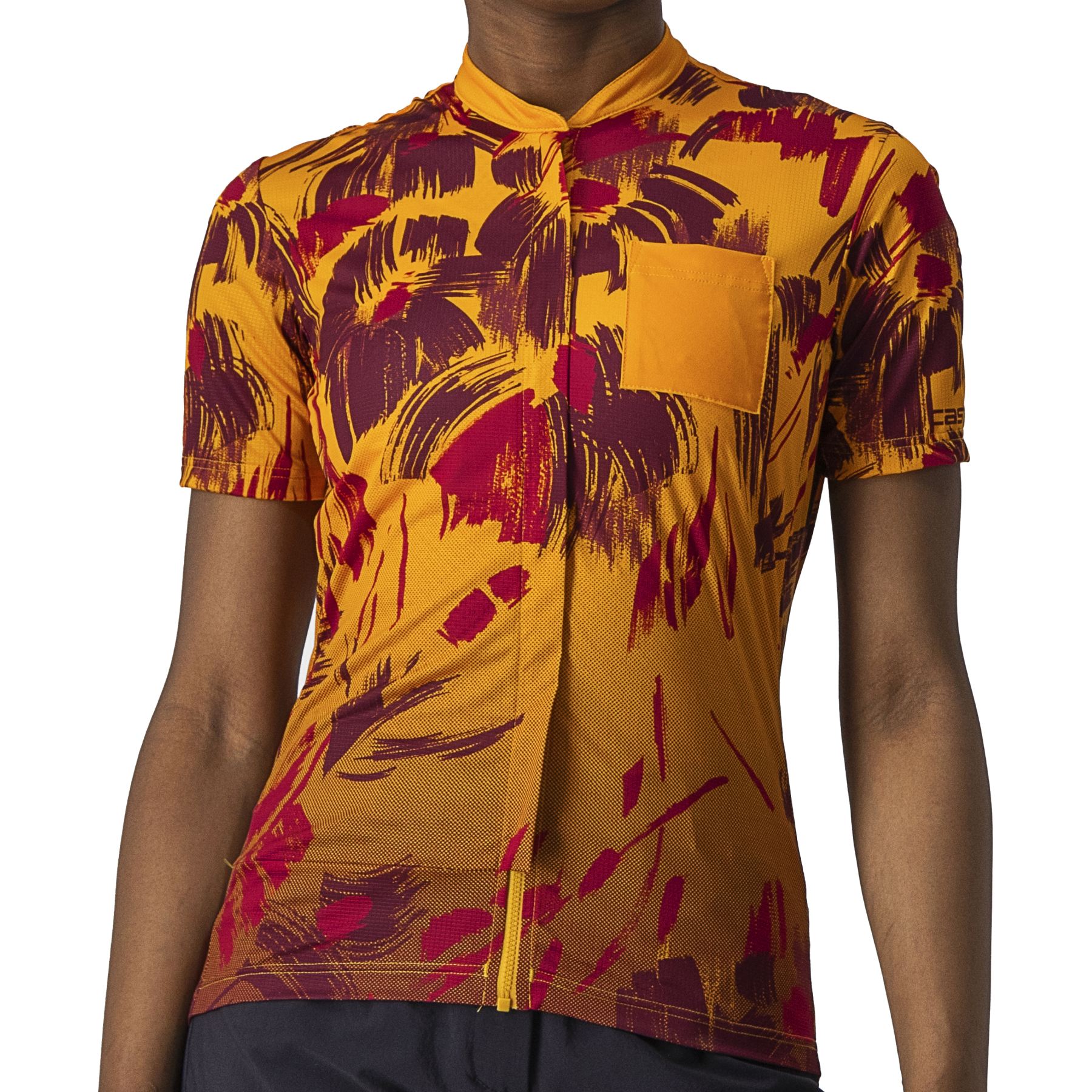 Image of Castelli Unltd Sentiero Jersey Women's - golden orange/ barbaresco red 752
