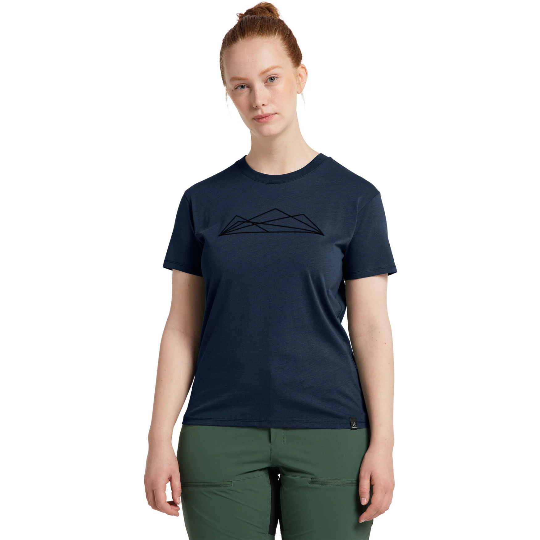 Productfoto van Haglöfs Camp T-Shirt Dames - tarn blue graphic 4V3