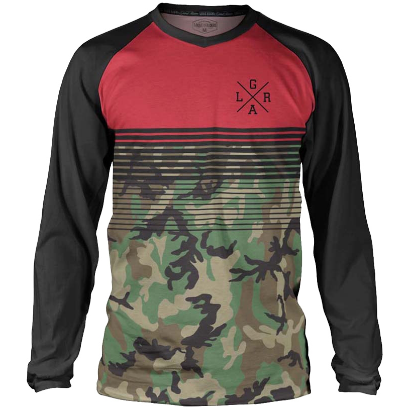 Image of Loose Riders Basic Long Sleeve Jersey - Camo Red