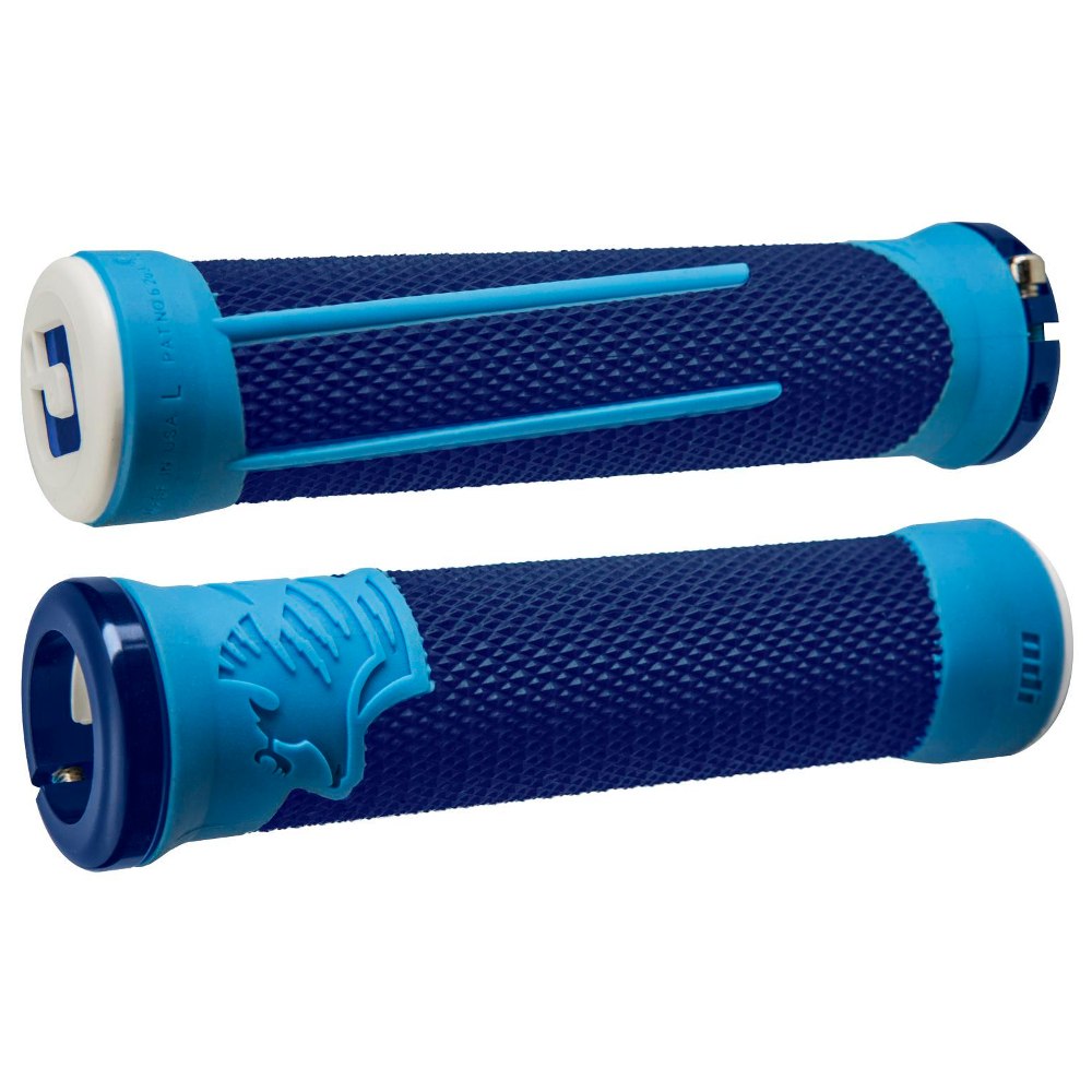 Picture of ODI AG-2 Aaron Gwin Lock-On Grips 2.1 - Blue / Light Blue
