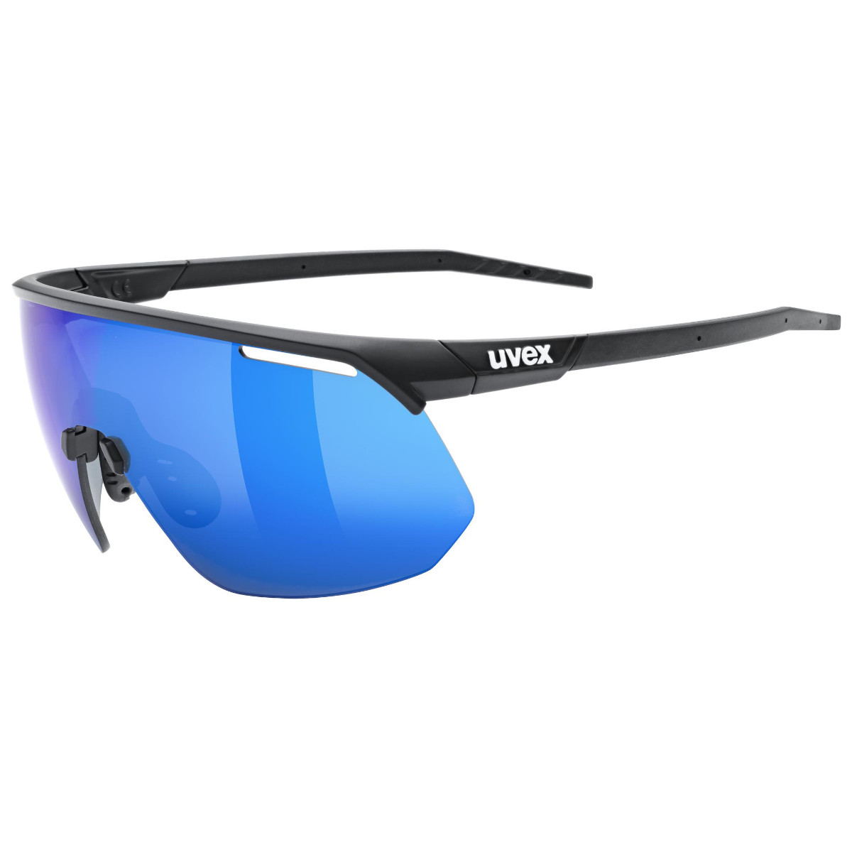 Picture of Uvex pace one Glasses - black matt/mirror blue
