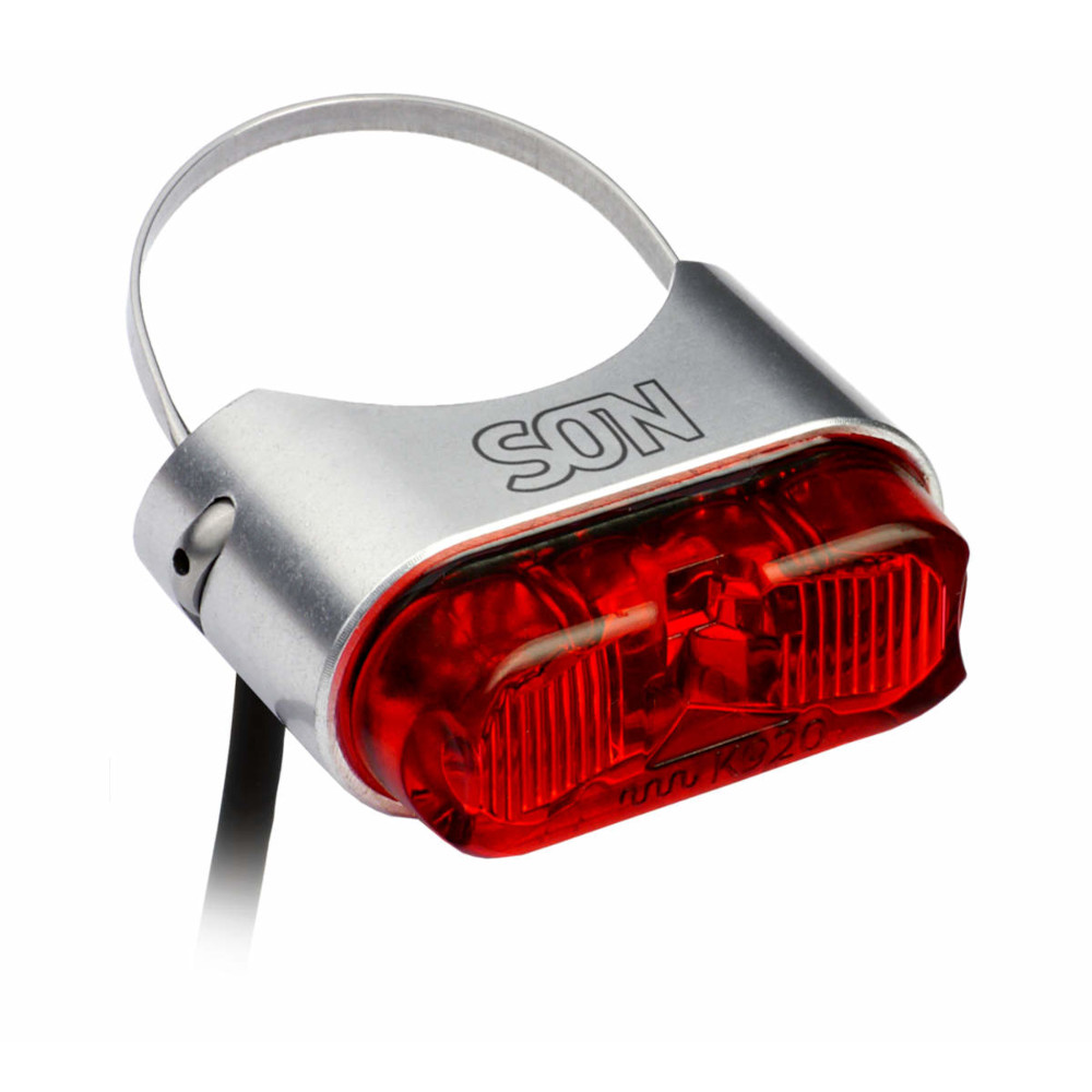 Picture of SON Rear Light DC for Pedelecs - Seat Post mounting - DC 6-12V - silver / red