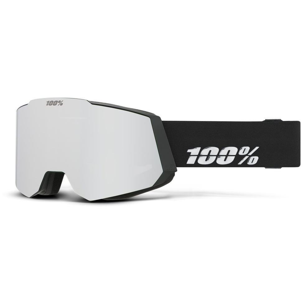 Produktbild von 100% Snowcraft Ski-Brille - HiPER Mirror Lens - Essential Black / Grey-Blue - Silver