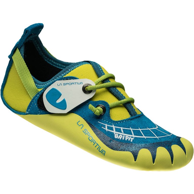 Picture of La Sportiva Gripit Climbing Shoes Kids - Blue/Sulphur