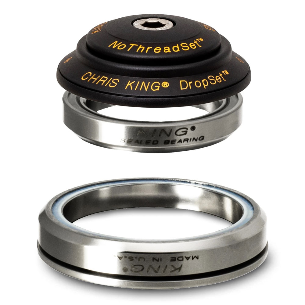 Bild von Chris King DropSet 2 Tapered Steuersatz - IS42/28.6 | IS52/40 - Two Tone Black / Gold