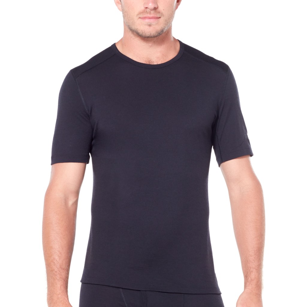 Picture of Icebreaker Men&#039;s 200 Oasis Crewe Short Sleeve Shirt - Black