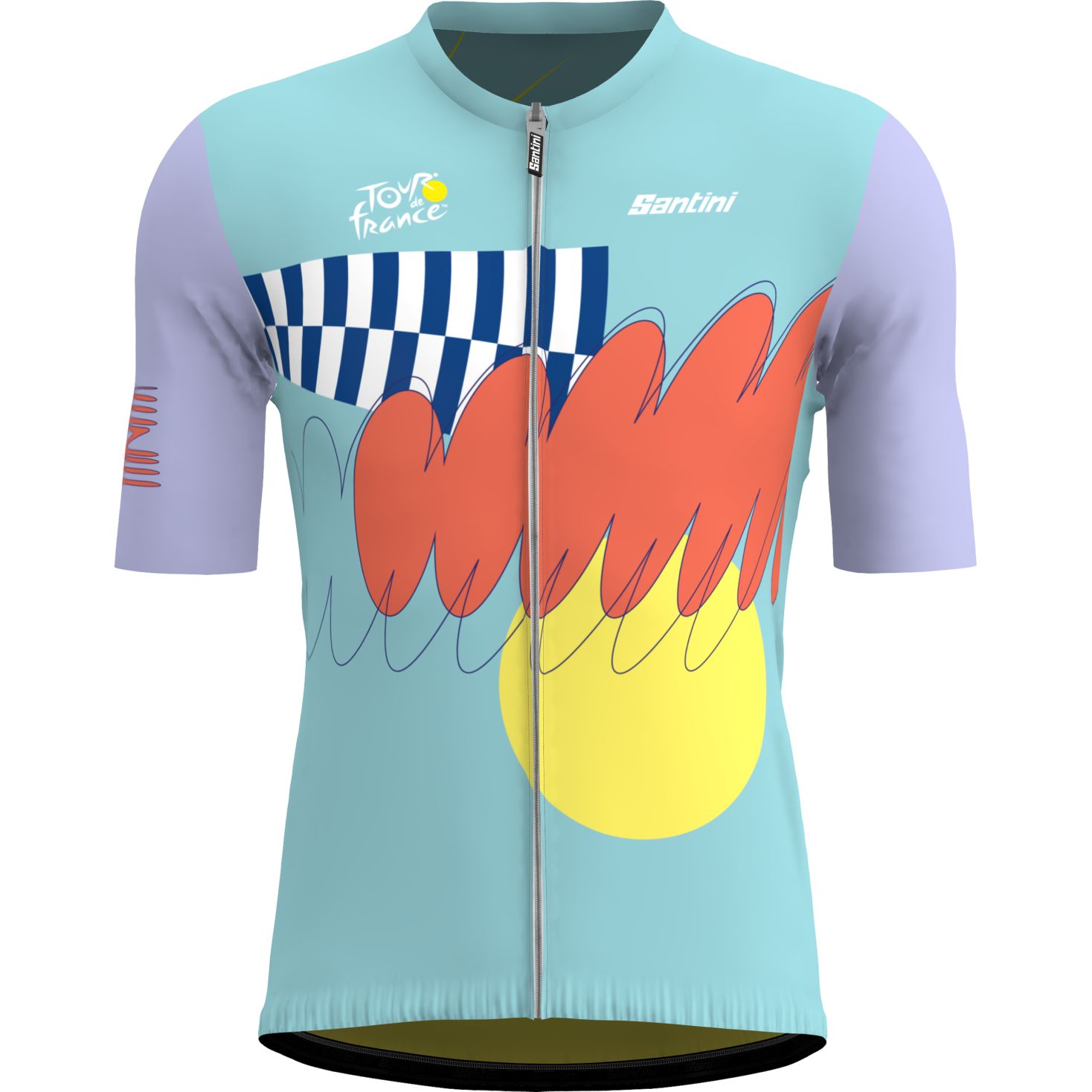 Picture of Santini Nice Cycling Jersey Men - Tour de France™ 2024 Collection - RE94075C4NICE - print