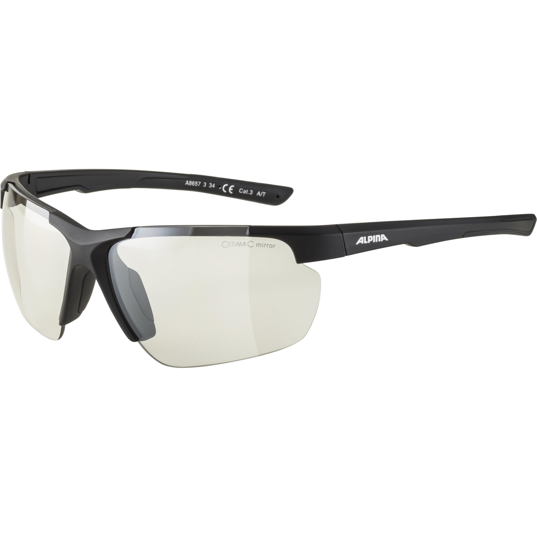 Productfoto van Alpina Defey HR Glasses - black matt / clear mirror