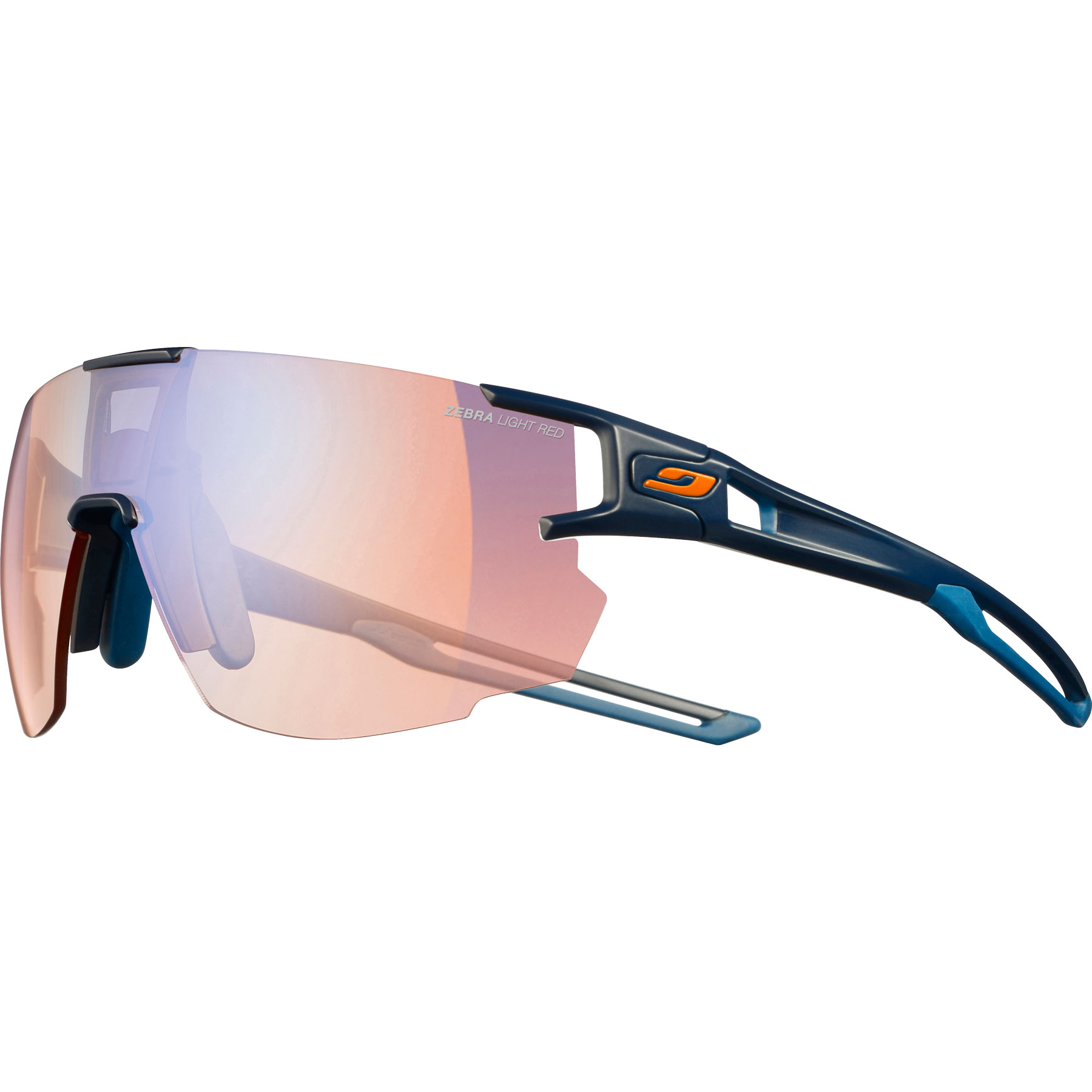 Image of Julbo Aerospeed Reactiv Performance 1-3 Sunglasses - Darkblue Orange / Multilayer Blue