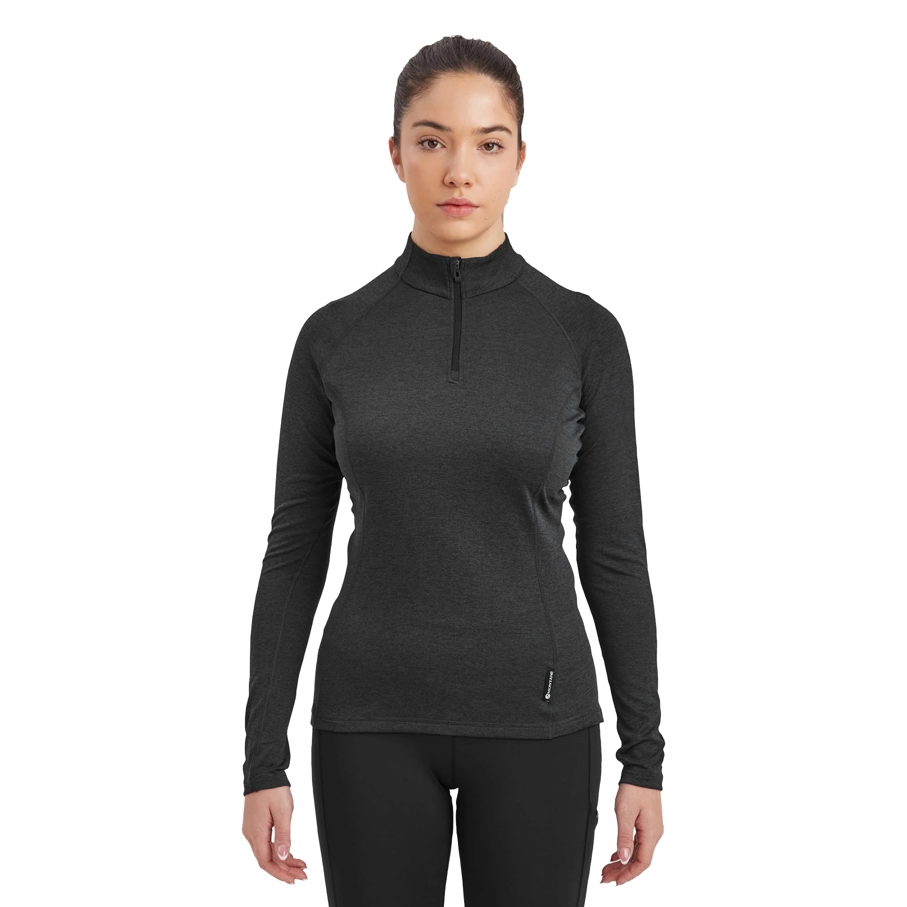 Montane Dart Zip Neck Women's Long Sleeve T-Shirt - black | BIKE24