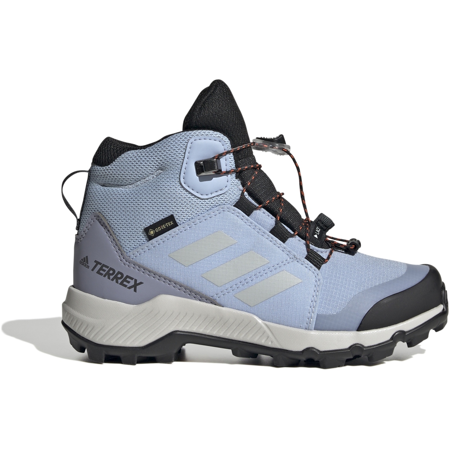 adidas TERREX Mid GORE-TEX Hiking Shoes Kids - blue dawn/grey one/solid  gold FZ6051