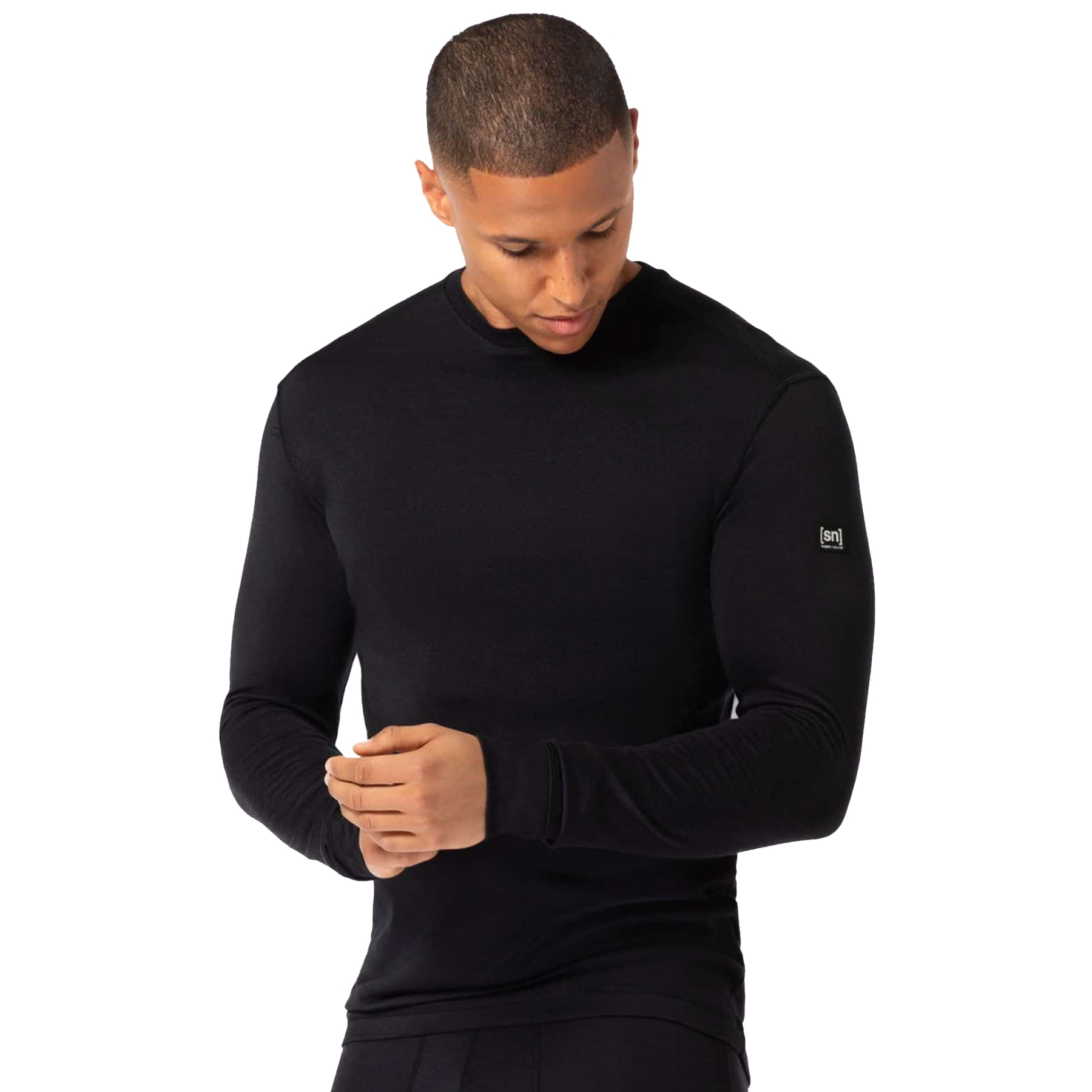 Produktbild von SUPER.NATURAL Arctic230 Langarm-Unterhemd Herren - Jet Black