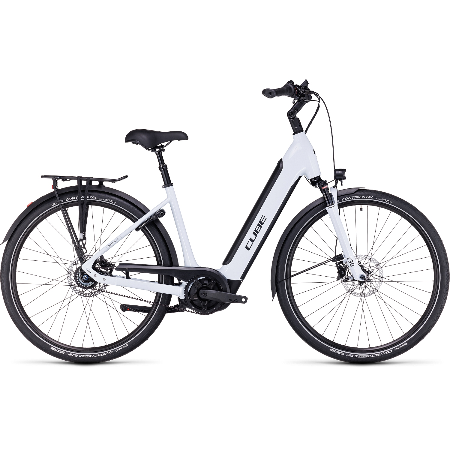 Picture of CUBE SUPREME HYBRID EXC 625 - Easy Entry Electric Bike - 2023 - flashwhite / black