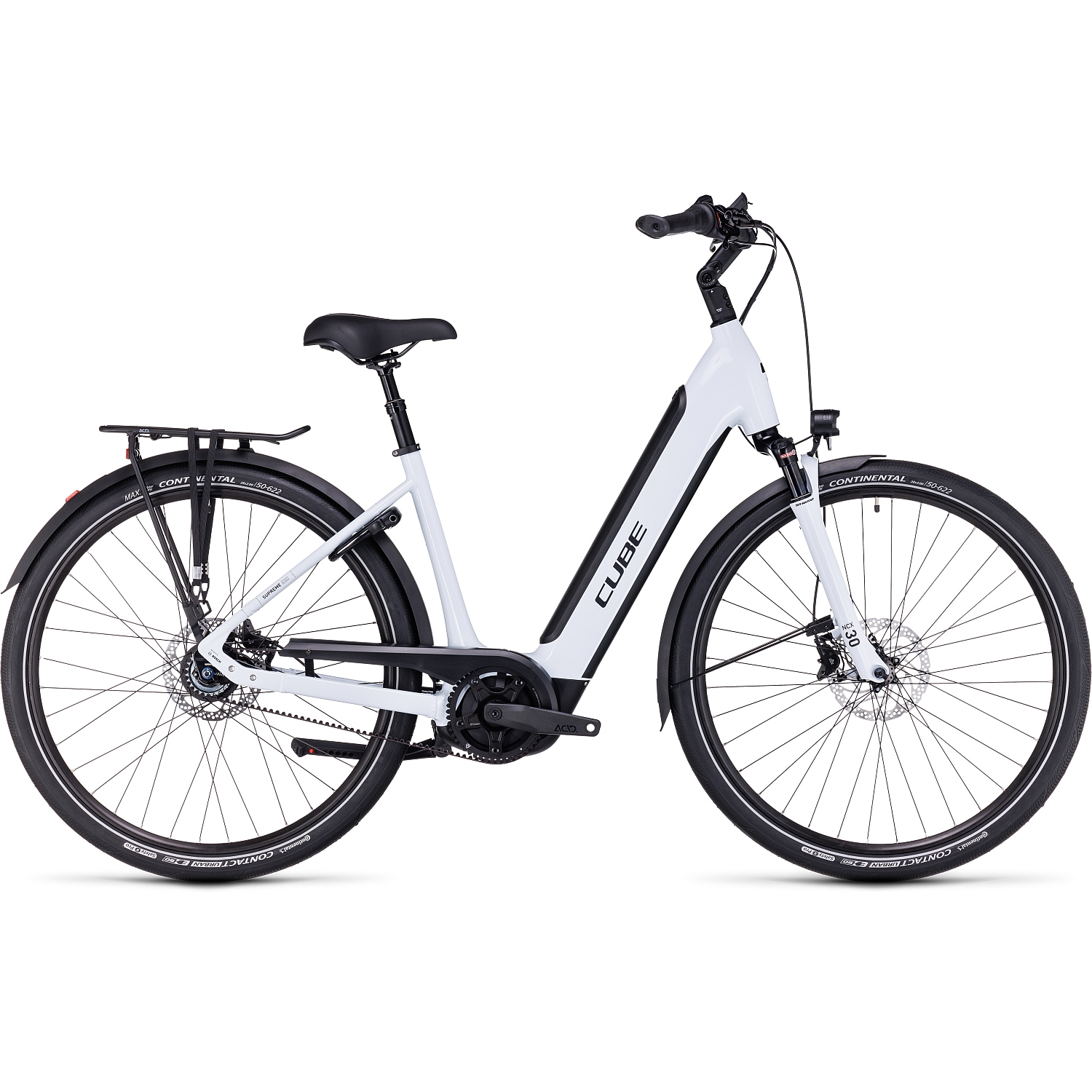 Productfoto van CUBE SUPREME HYBRID EXC 625 - Easy Entry Electric Bike - 2023 - flashwhite / black