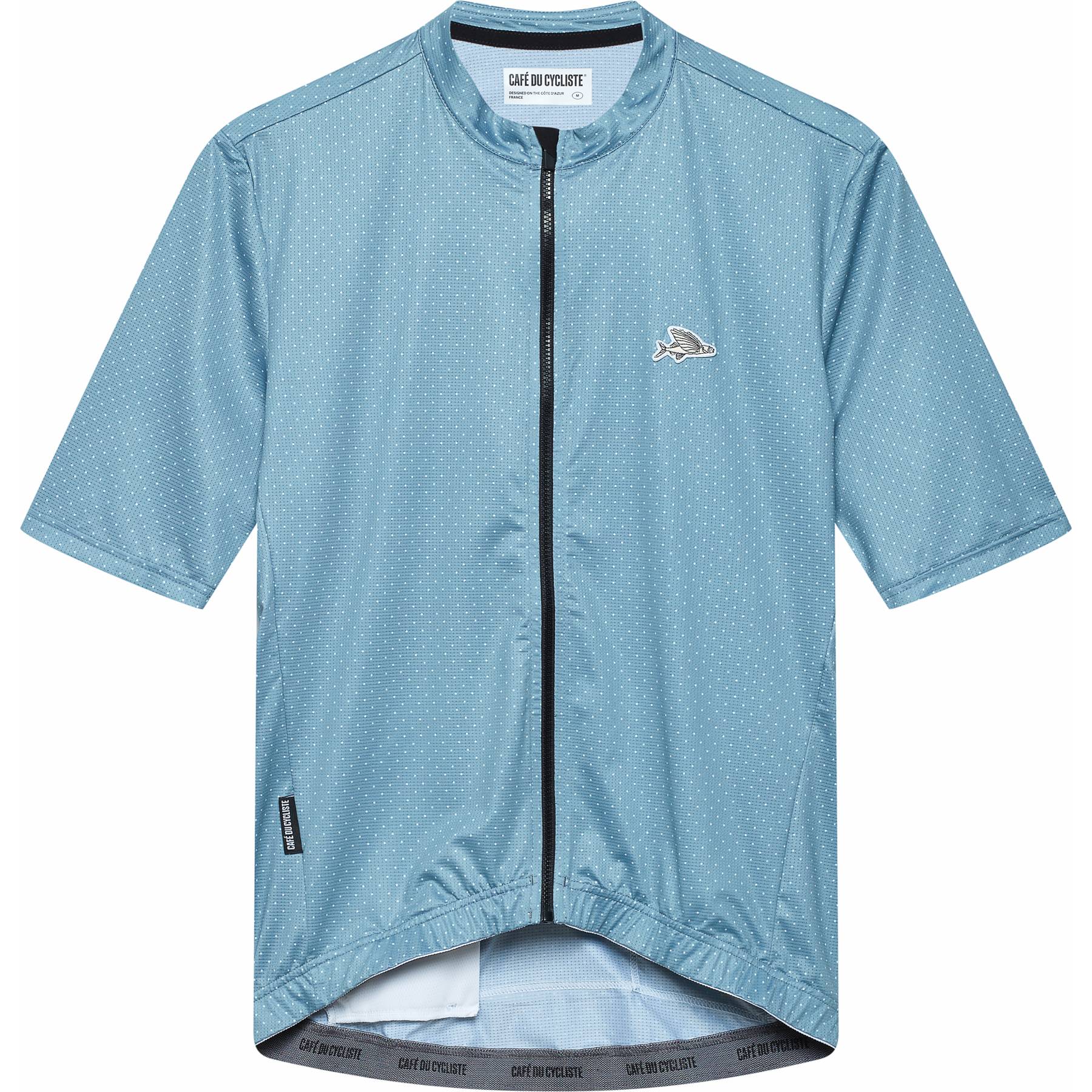 Photo produit de Café du Cycliste Maillot Manches Courtes Homme - Fleurette - deep water