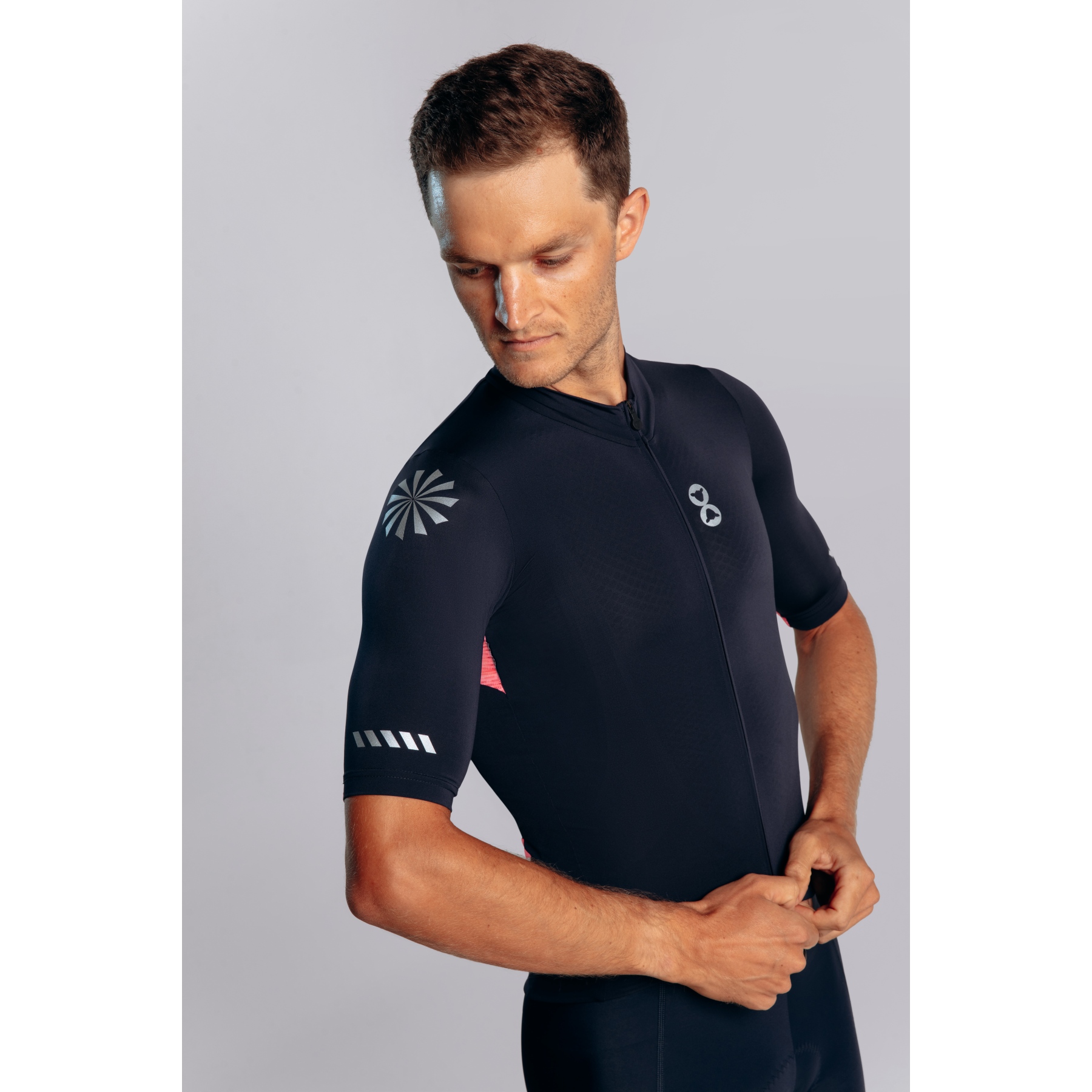 Black Sheep Cycling Essentials TEAM Short Sleeve Jersey Men Midnight Navy Reflect