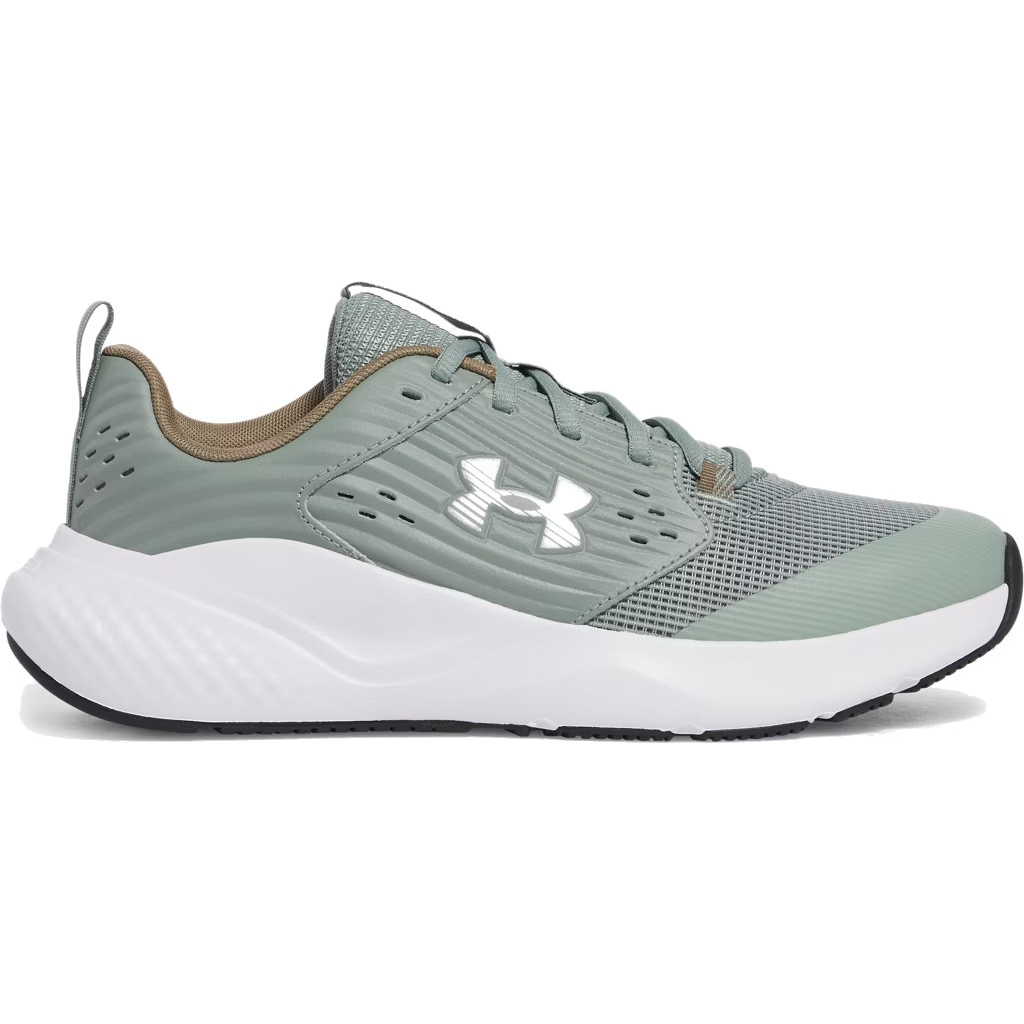 Productfoto van Under Armour UA Commit 4 Trainingsschoenen Heren - Silica Green/Bayou/Metallic Silver