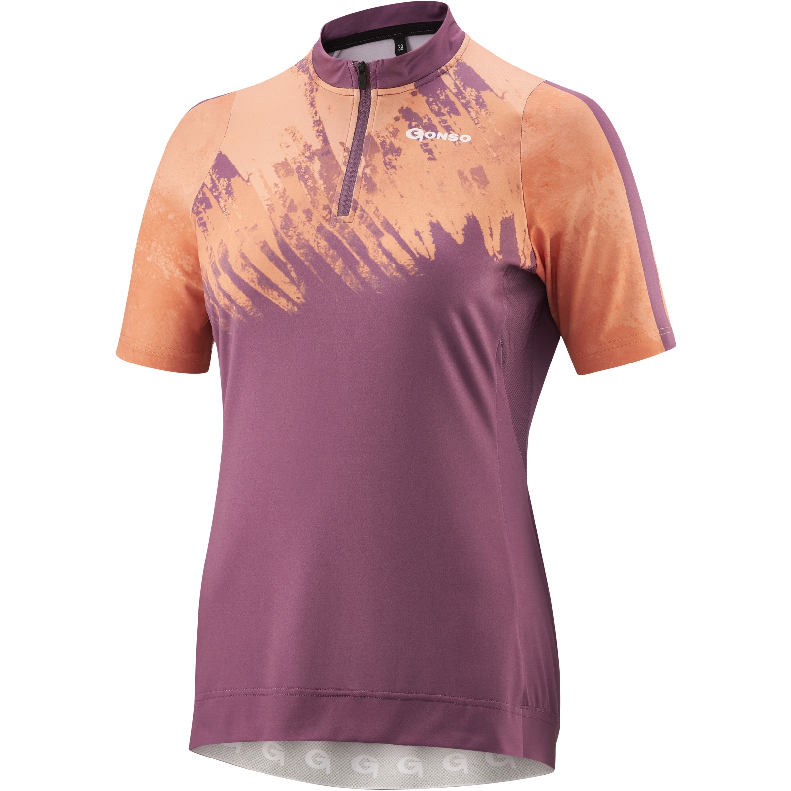 Bild von Gonso Lesima 1/2 Zip Bikeshirt Damen - Confetti/Georgia Peach