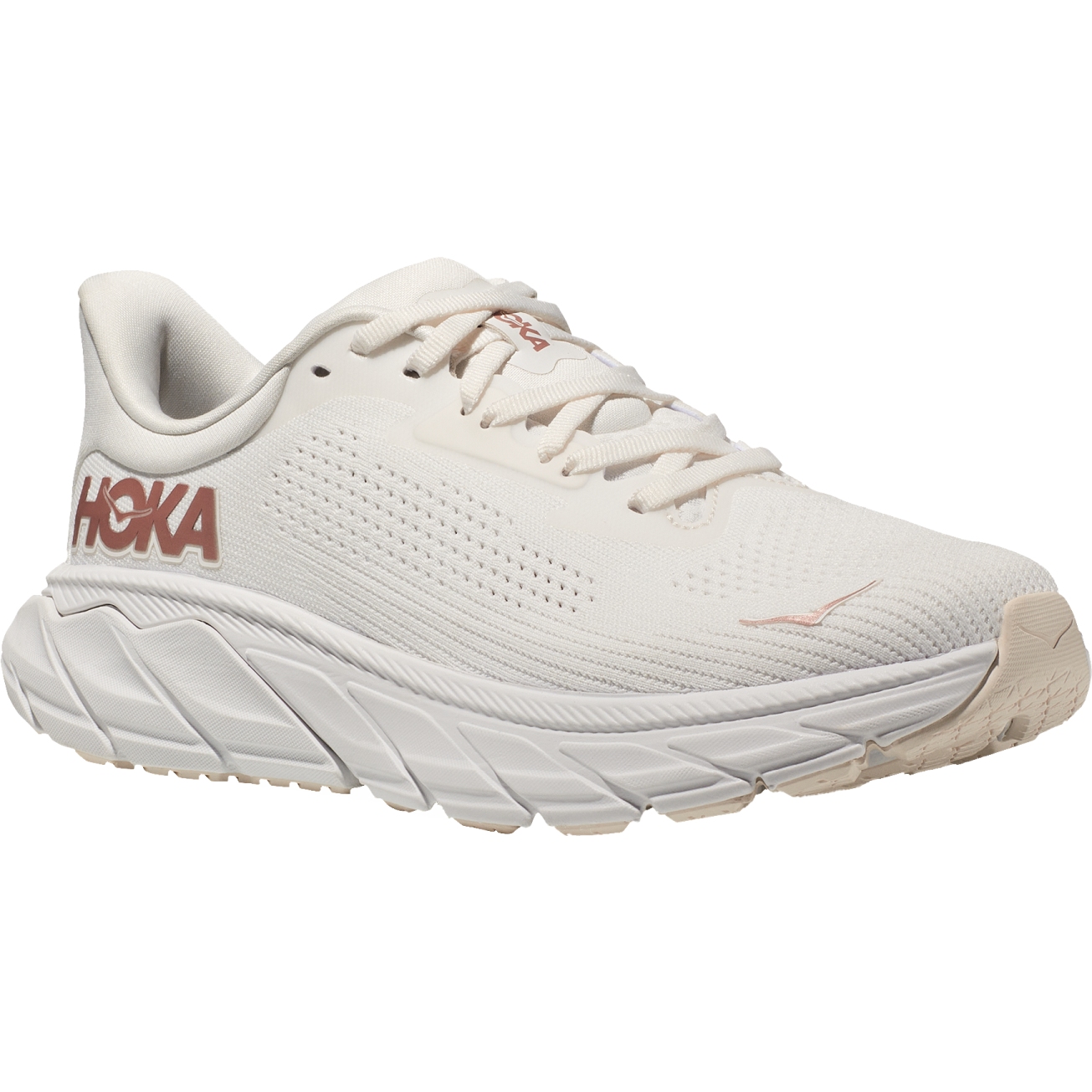 Picture of Hoka Arahi 7 Running Shoes Women - blanc de blanc / rose gold