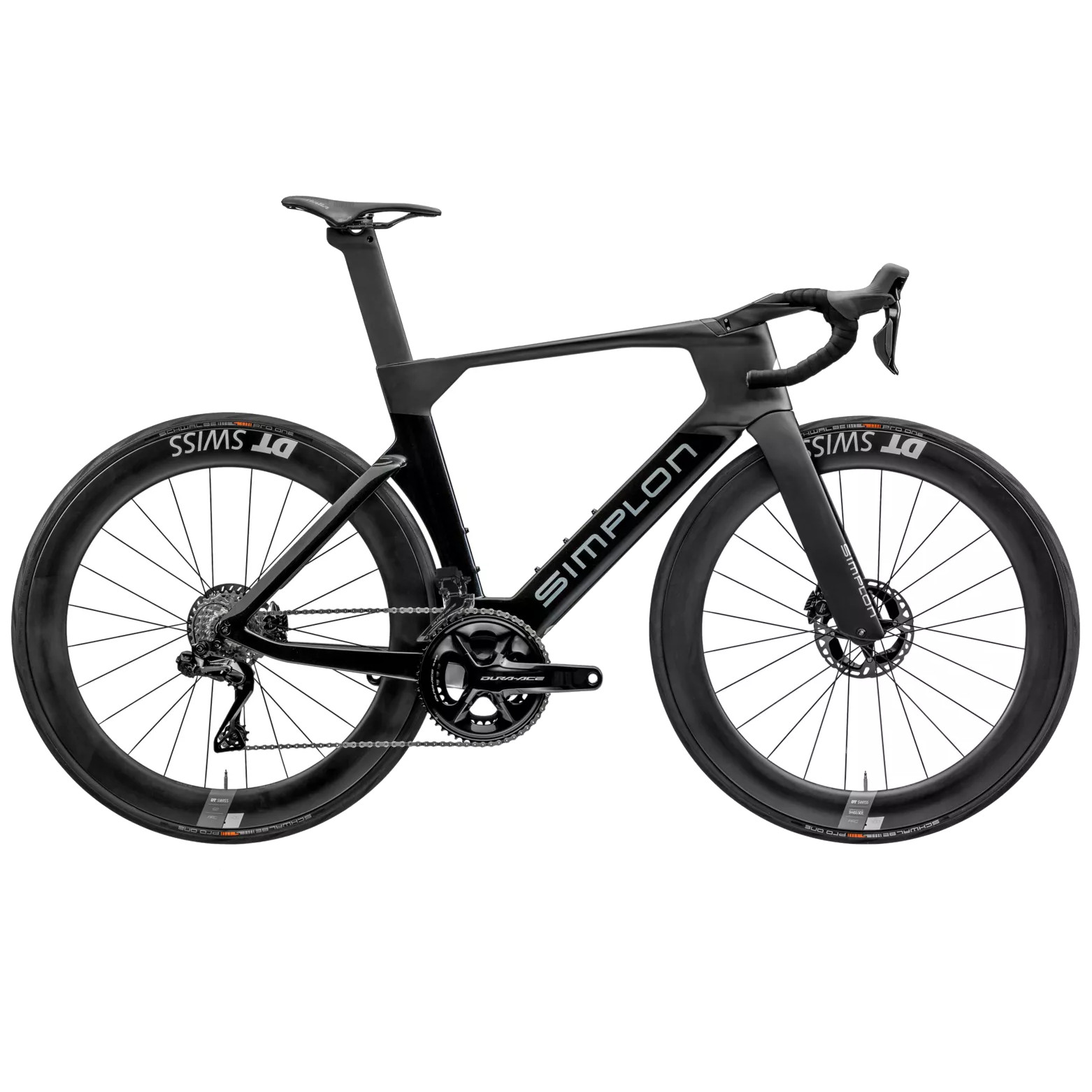Productfoto van Simplon PRIDE II - Ultegra-24 Di2 - Carbon Road Bike - 2023 - metallic black glossy / black matt