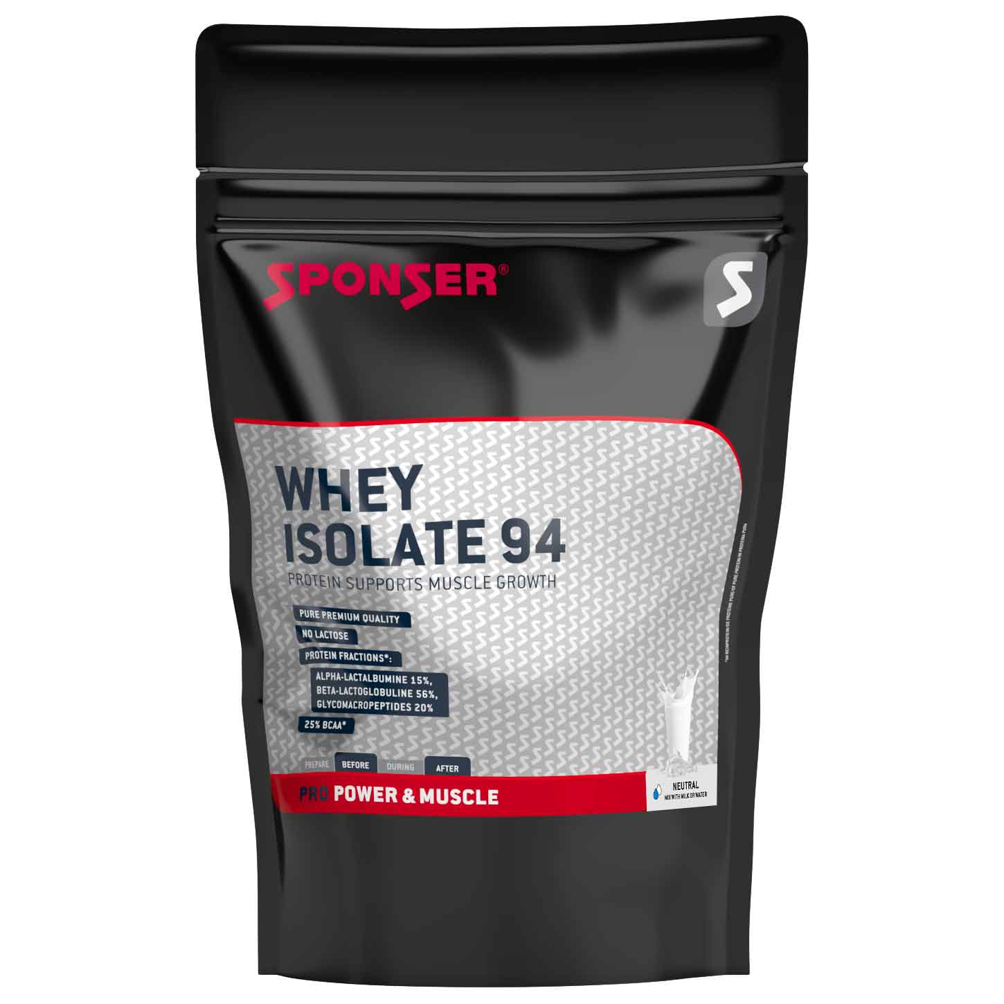 Picture of SPONSER Whey Isolate 94 Neutral - Protein Beverage Powder - 1500g