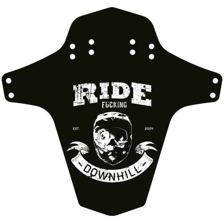 Productfoto van Reverse Components Mud Fender - Ride F****** Downhill - black / white