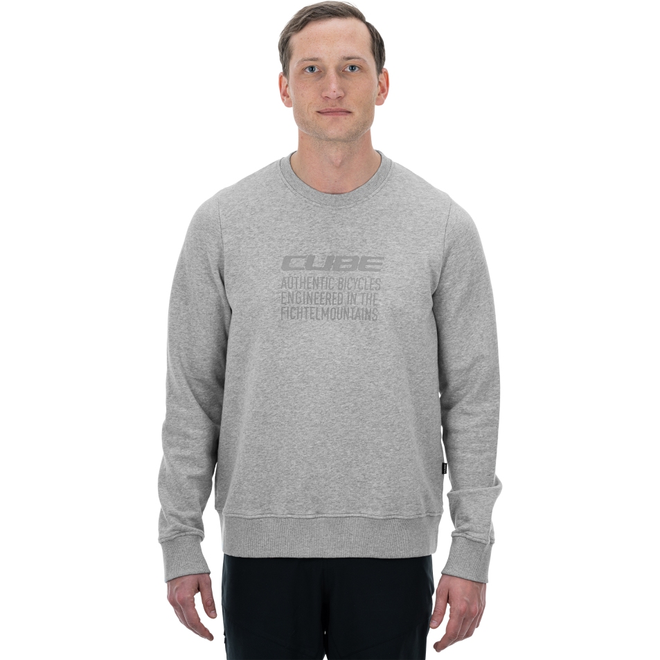 Image of CUBE Organic Sweater Men - grey melange