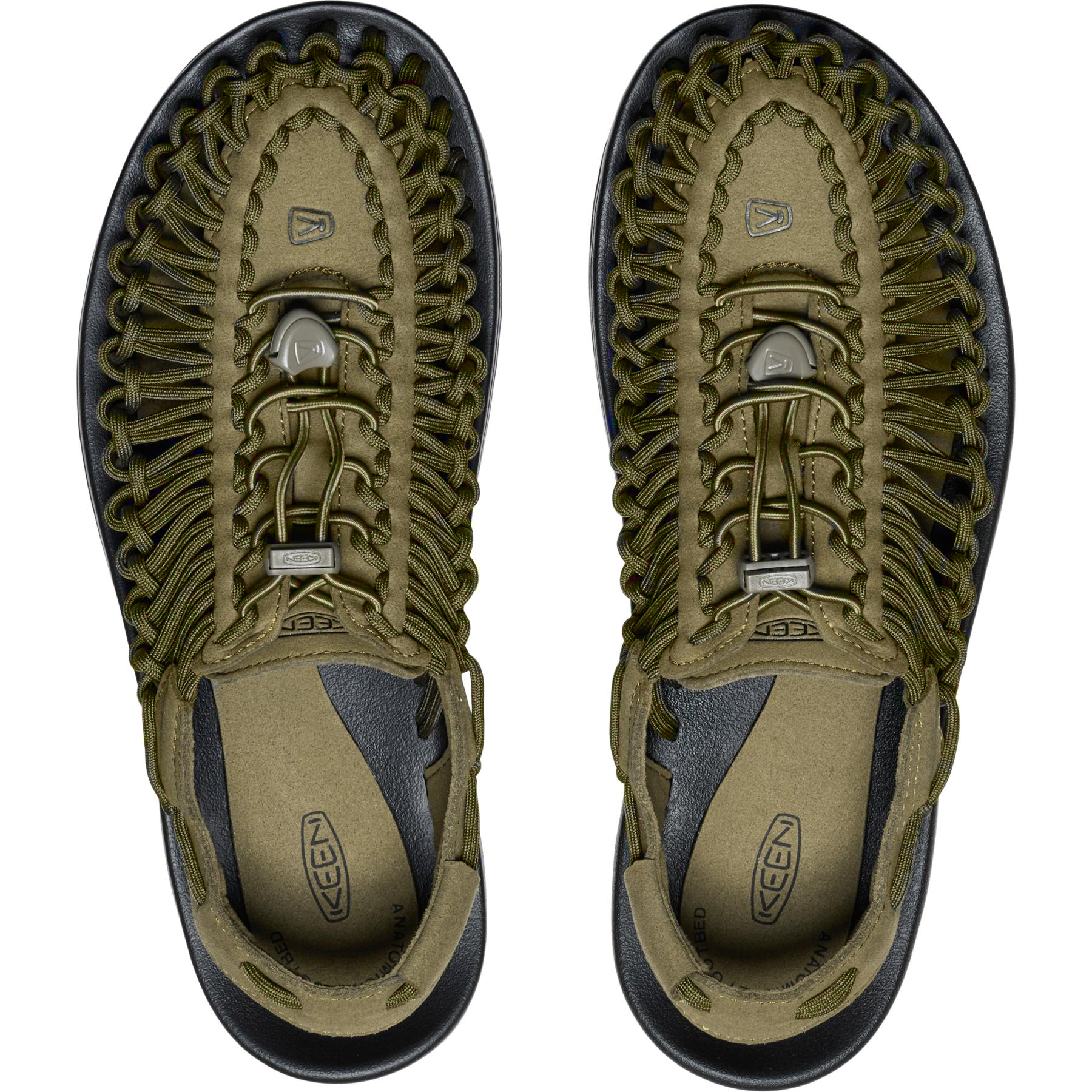 KEEN Uneek Sandals Men - Dark Olive/Black | BIKE24