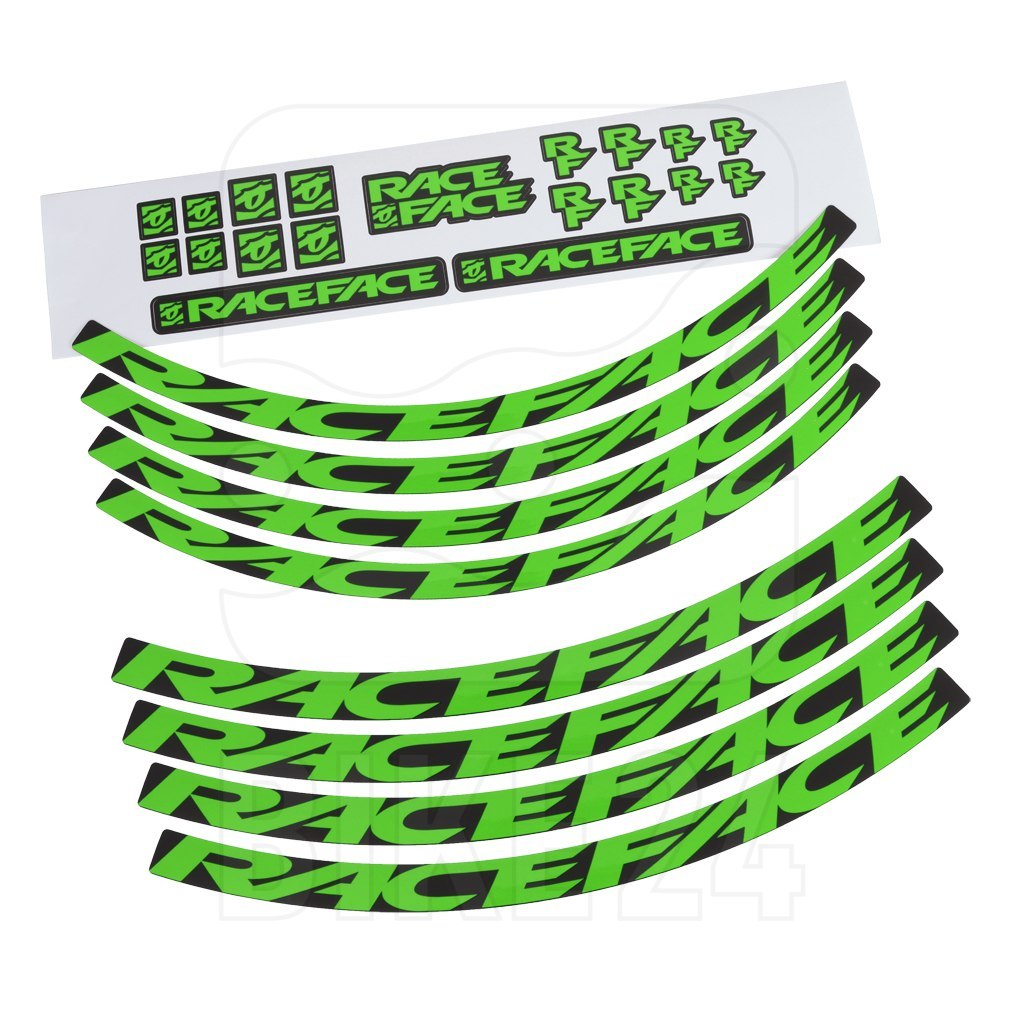 Produktbild von Race Face Aufkleber Satz für AR / Arc Felgen - neon grün
