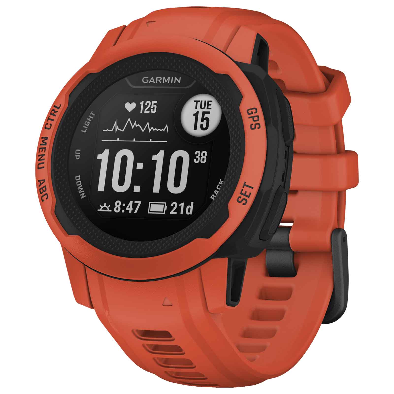 Produktbild von Garmin Instinct 2S GPS Smartwatch Standard Edition - rot