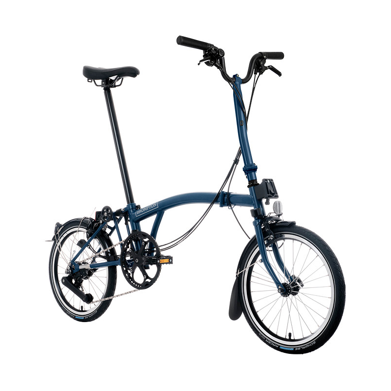 Produktbild von Brompton C Line Advanced - 12-Speed - High Bar - Extended Seatpost - Rear Rack &amp; Dynamo - 16&quot; E-Faltrad - 2025 - ocean blue