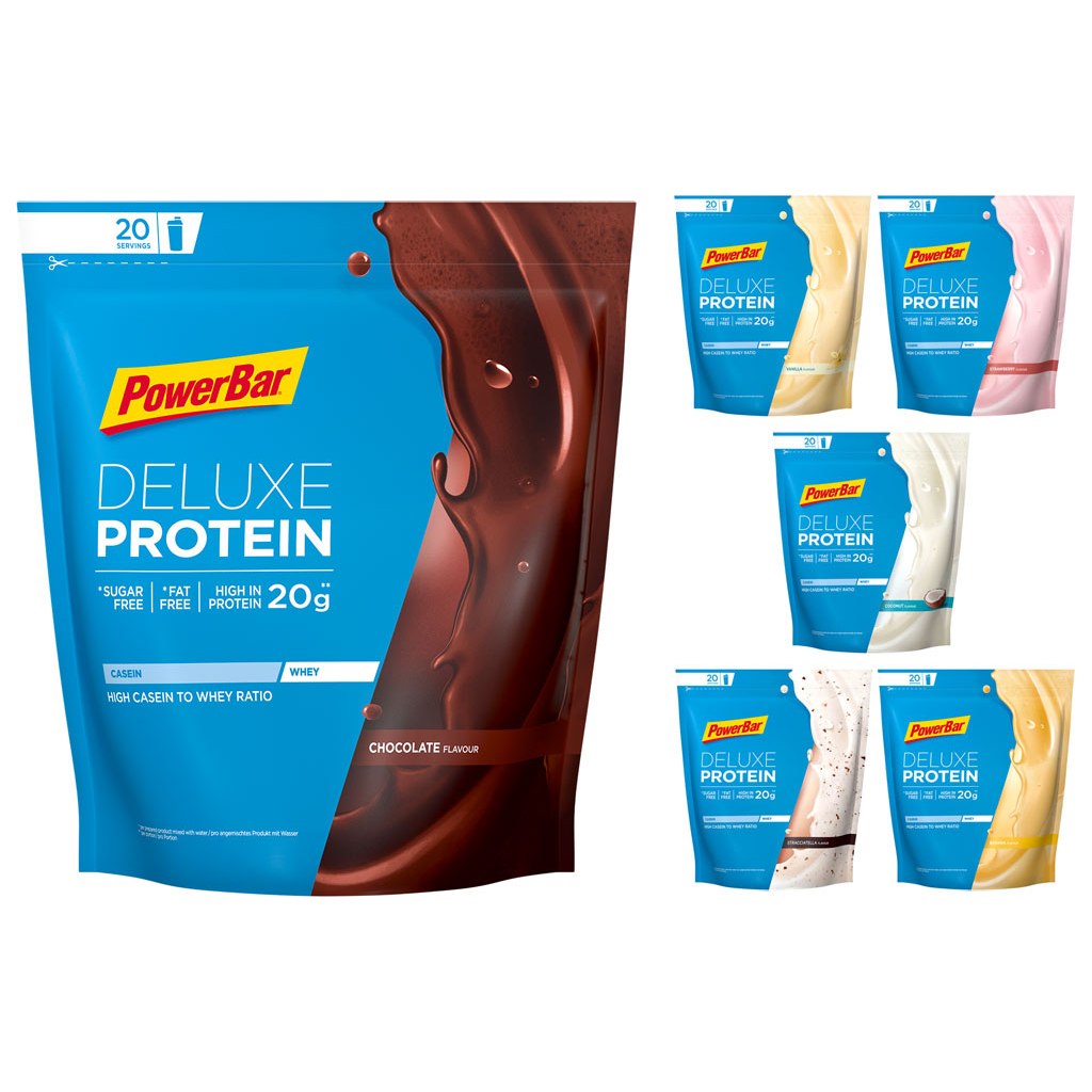 Produktbild von Powerbar Deluxe Protein - Molkeneiweiß-Getränkepulver - 4x500g