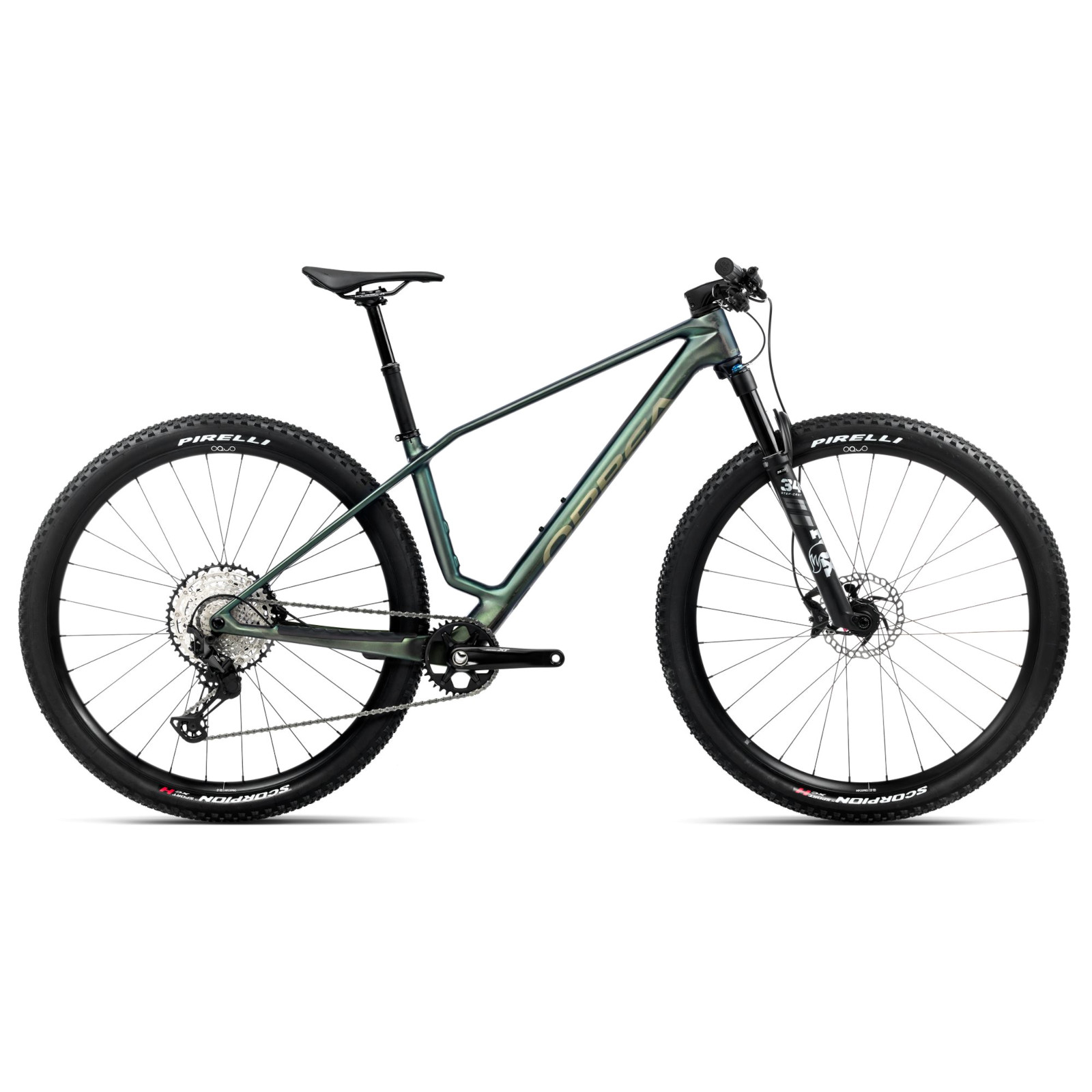 Orbea ALMA M20 Mountain Bike 2025 Seaweed Carbon View (matt