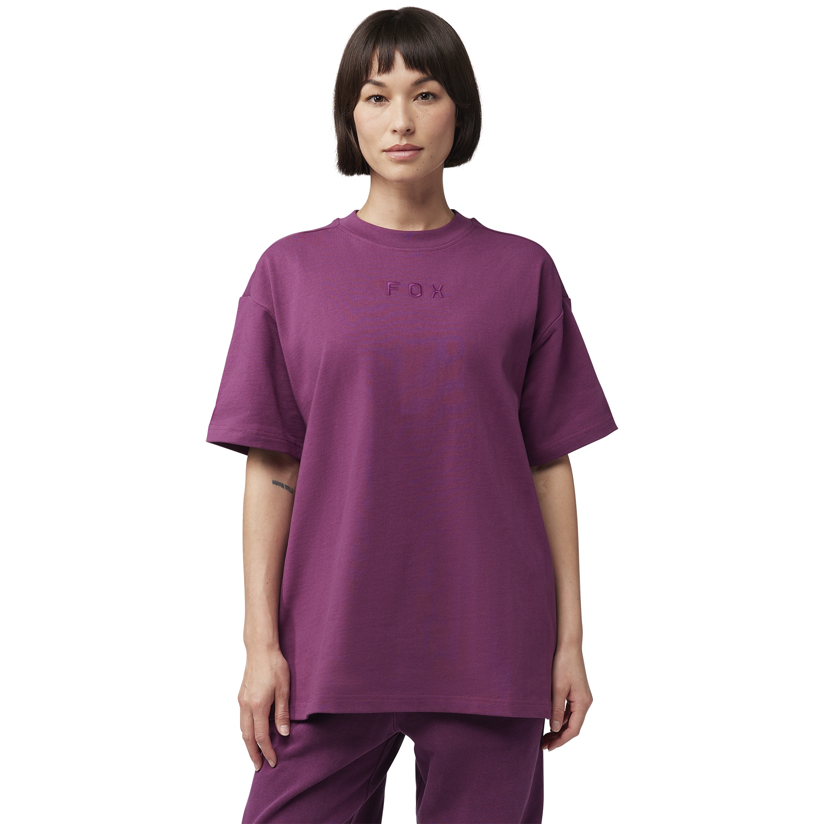 Produktbild von FOX Wordmark Oversized Kurzarmshirt Damen - sangria