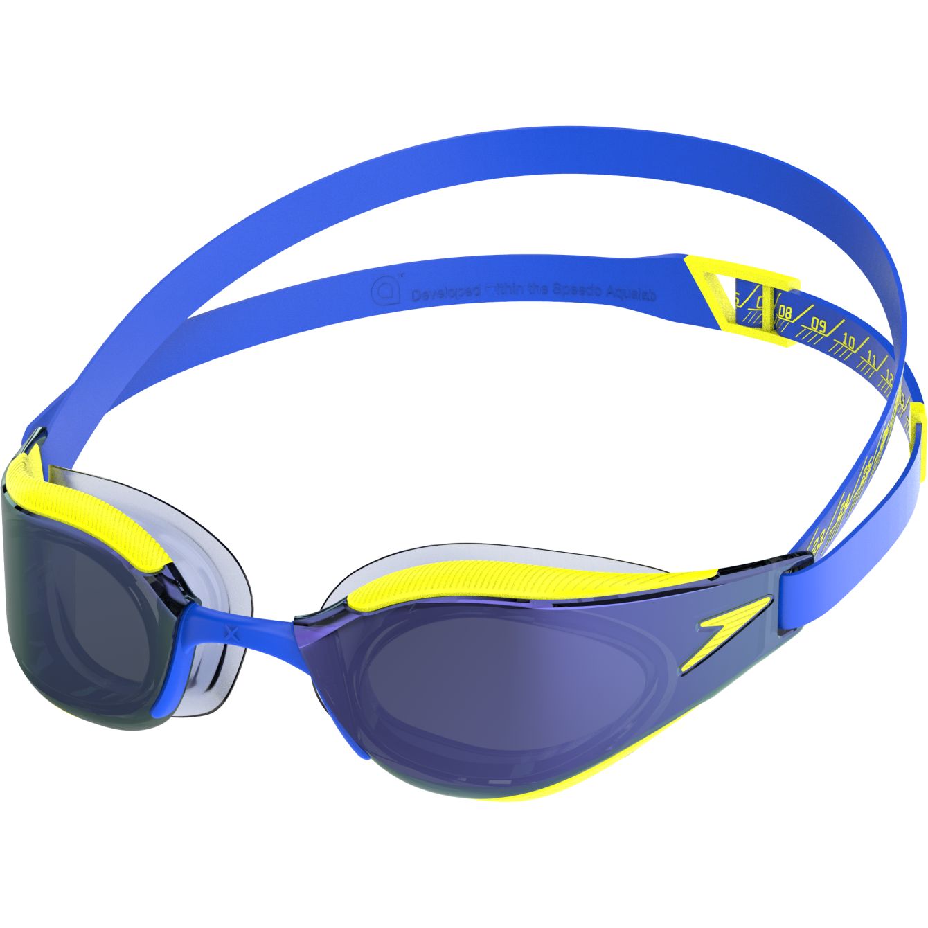Picture of Speedo Fastskin Hyper Elite Mirror Swimming Googles - deep royal/cobalt/iris mirror