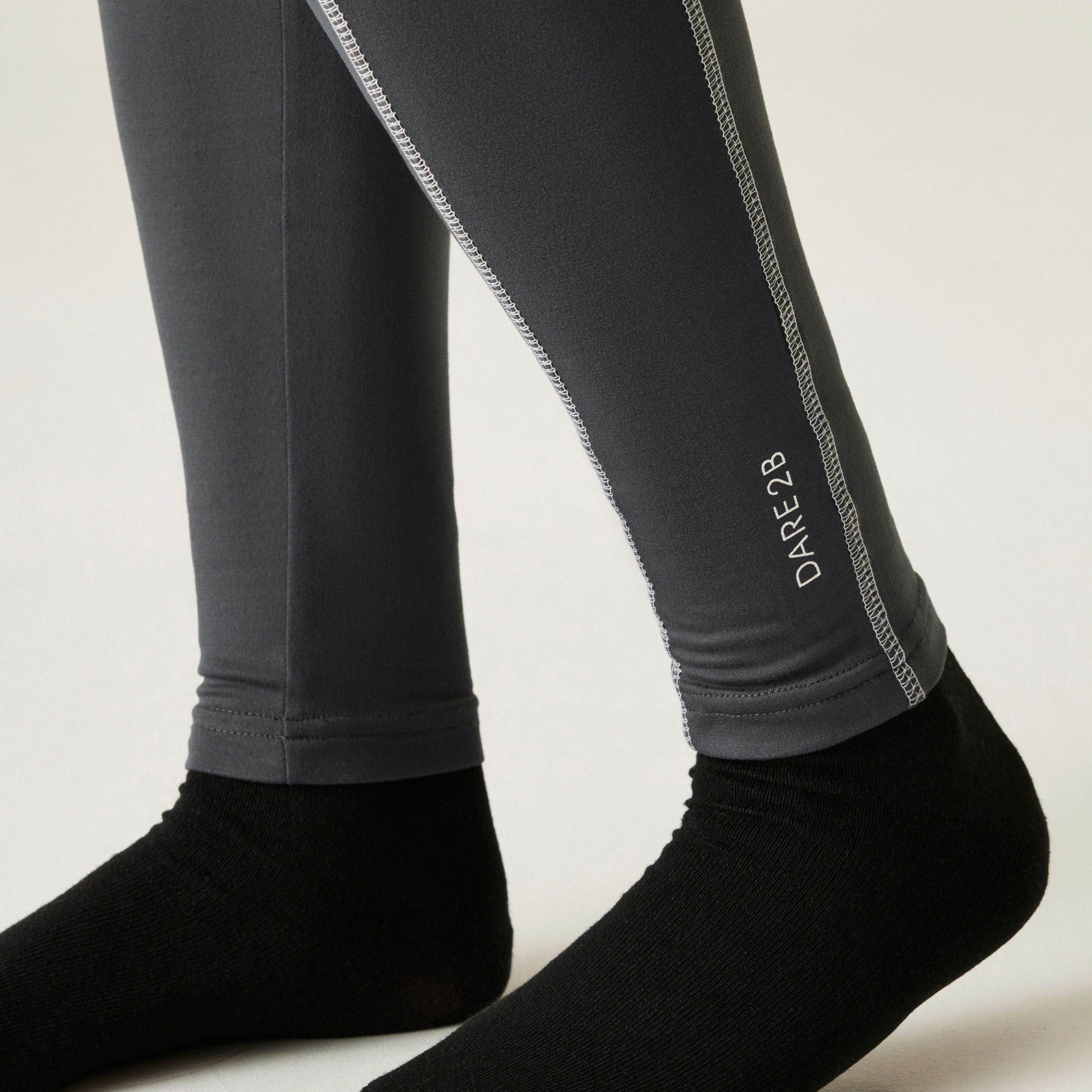 Dare 2b Fuse Up II Core Stretch Lightweight Quick Drying Half Length Inner Zip Chin Guard, Strato Intermedio Uomo, Grigio Ebano, L