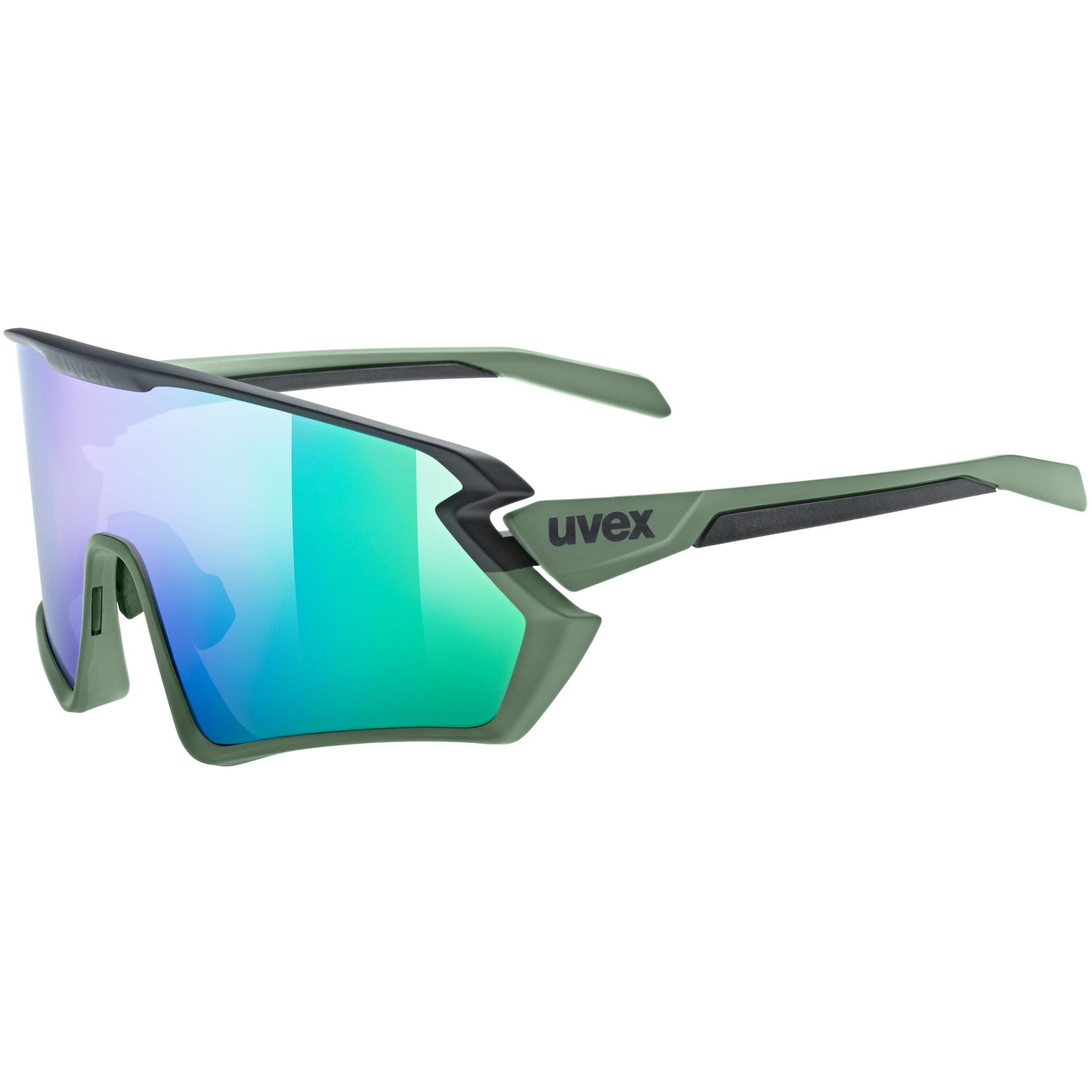 Picture of Uvex sportstyle 231 2.0 Glasses - moss green-black matt/supravision mirror green