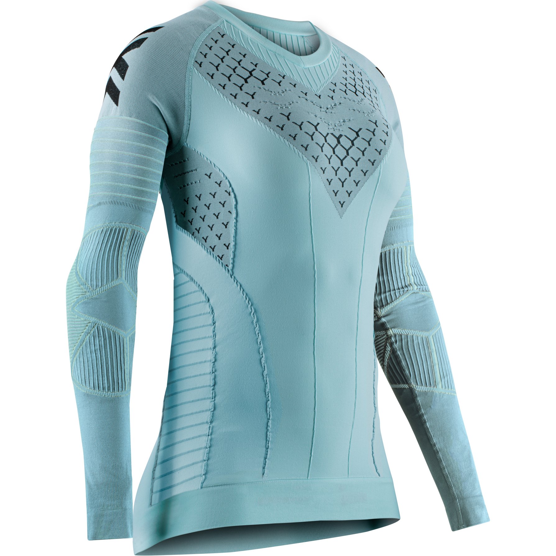 Produktbild von X-Bionic Twyce Race Langarm-Laufshirt Damen - clearwater/black