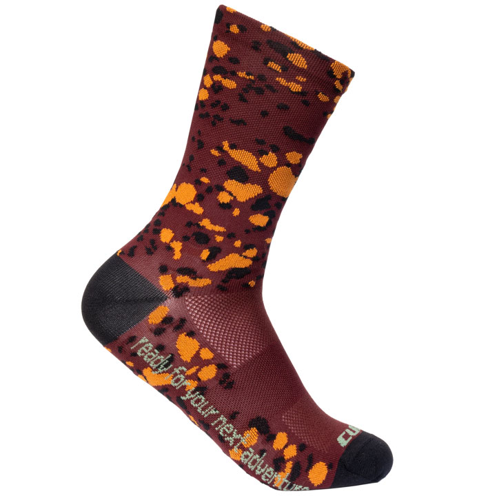 Produktbild von CUBE Road/XC High Cut Socken - Sprinkle bodeaux´n´black´n´rust