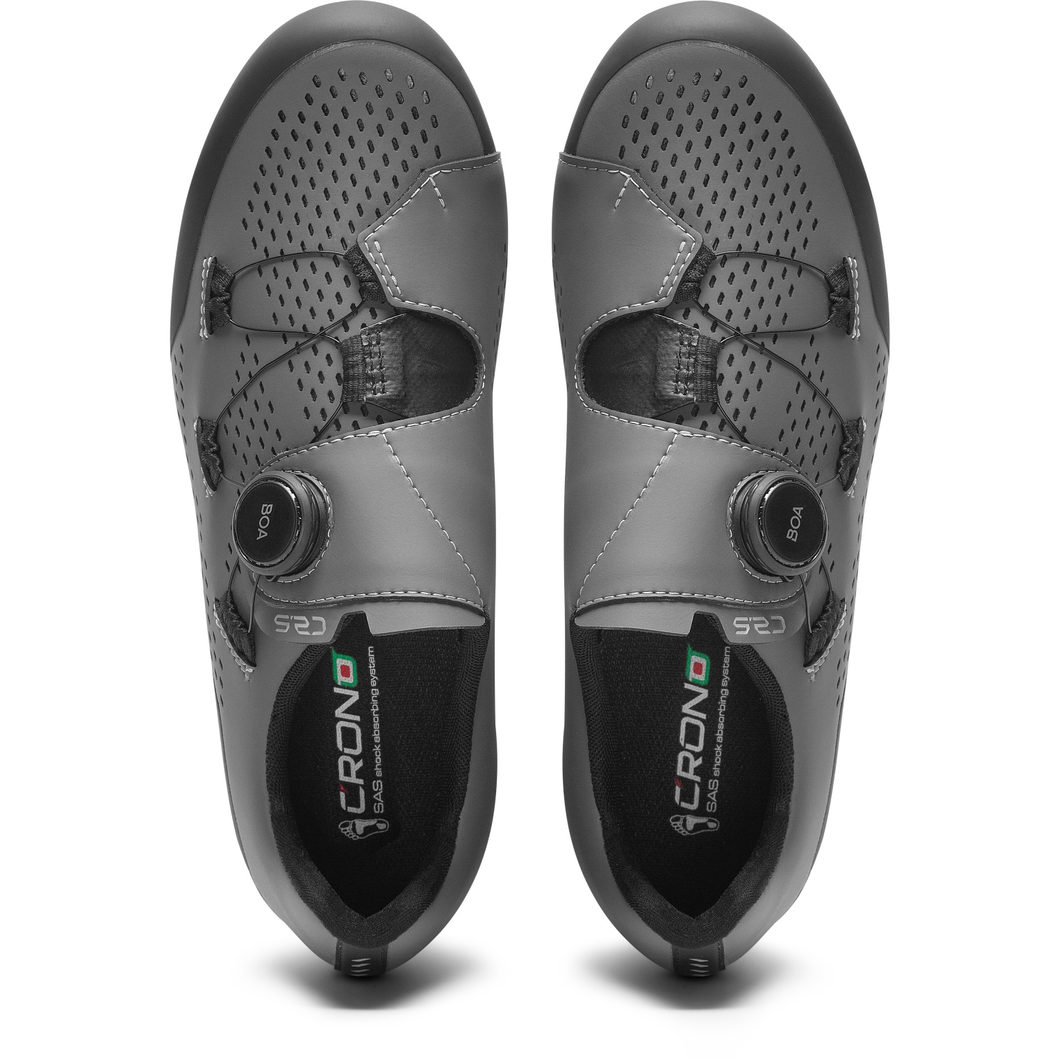 CRONO CR2.5 カーボン ロードシューズ size:42.5 グレイ Crono CR2.5 Road Shoes - Grey Iron | BIKE24