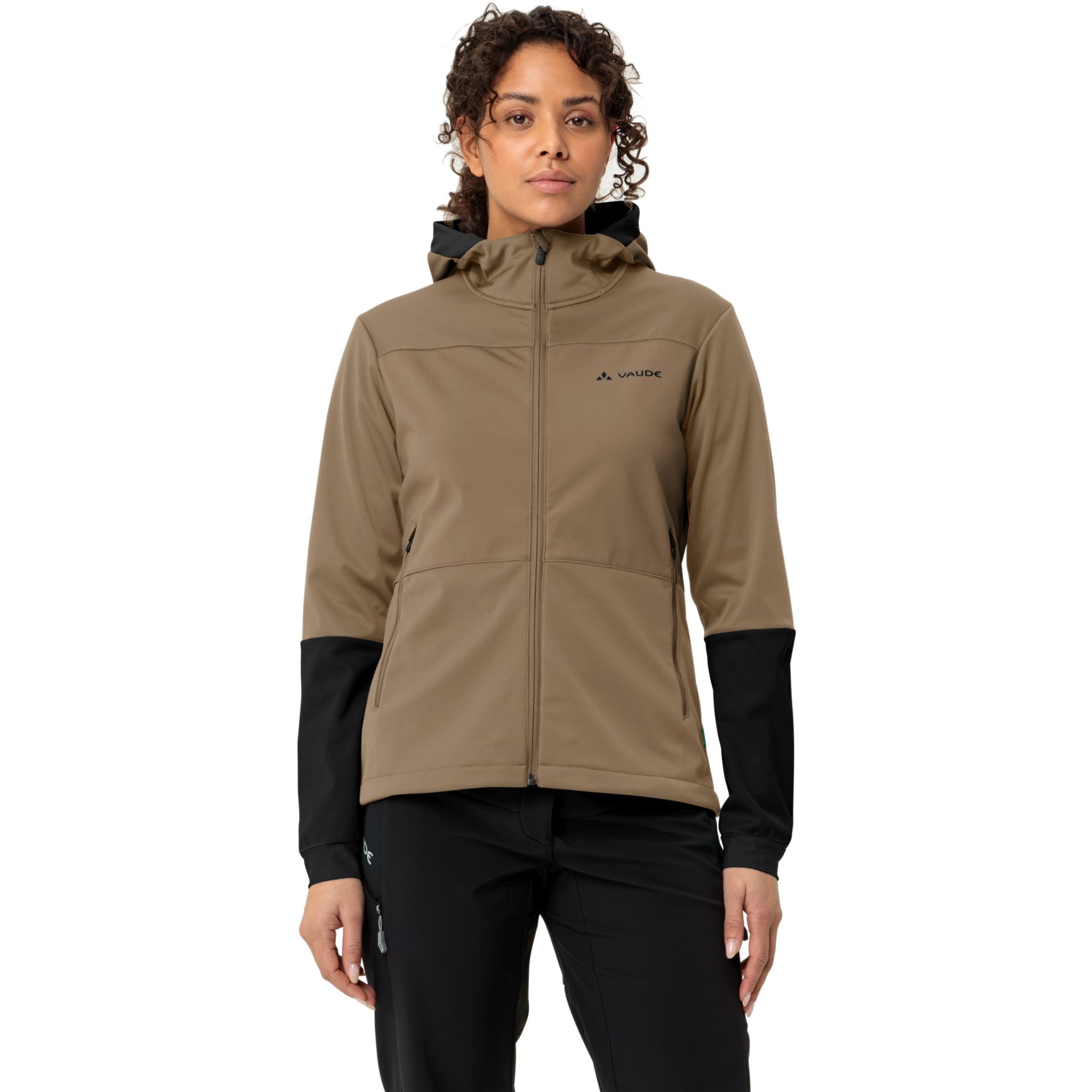 Picture of Vaude Qimsa Hooded Softshell Jacket Women - oat
