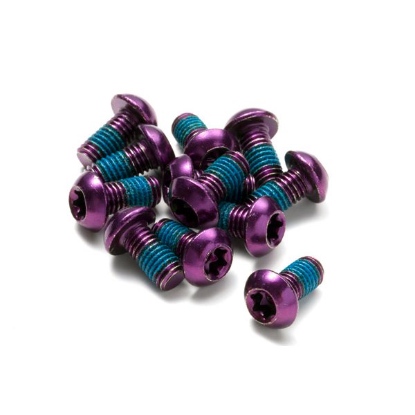 Image of Reverse Components Bolts Set for Brake Disc - 12 Pieces - M5x10mm - purple