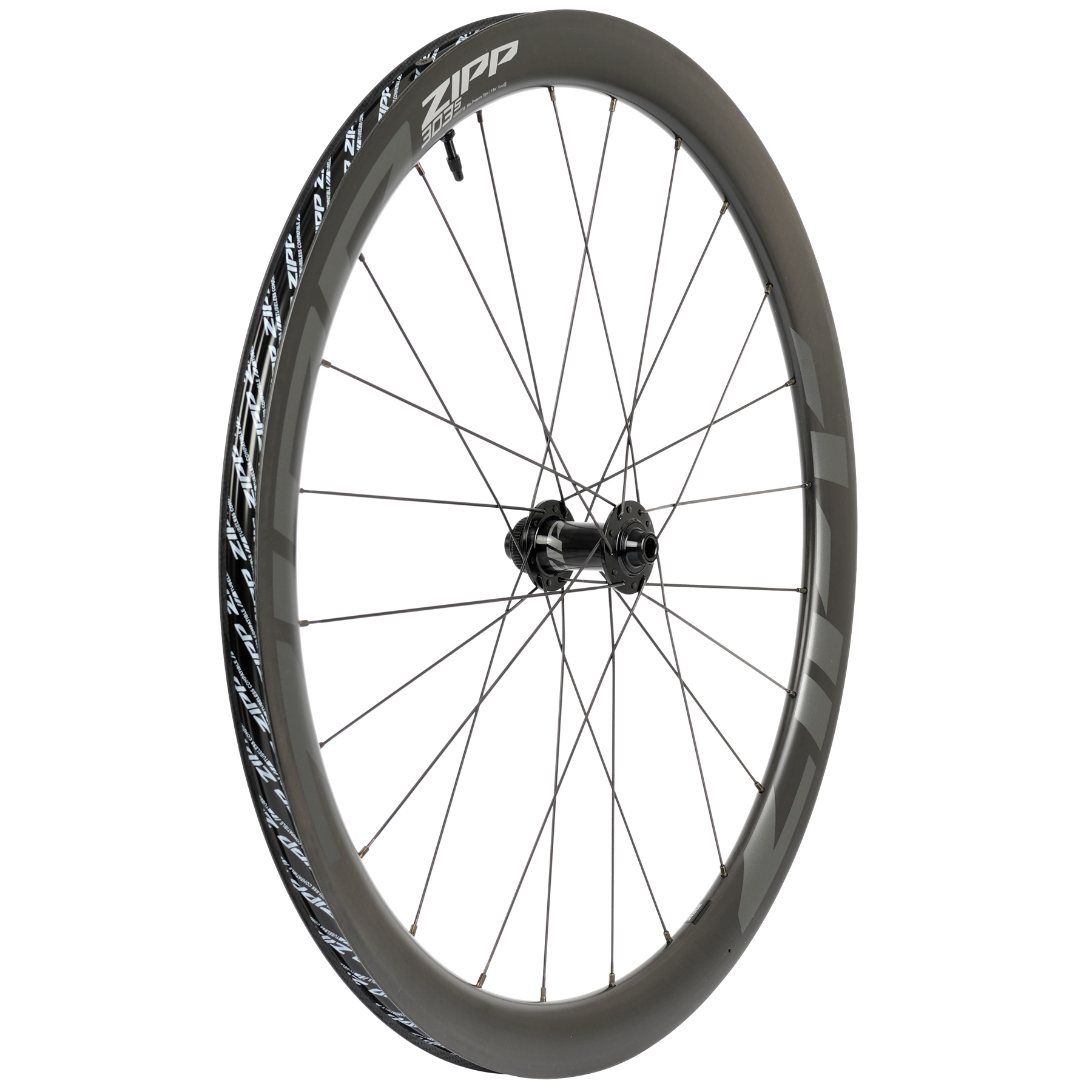 Productfoto van ZIPP 303 S Carbon Front Wheel - Tubeless - Centerlock - 12x100mm - black