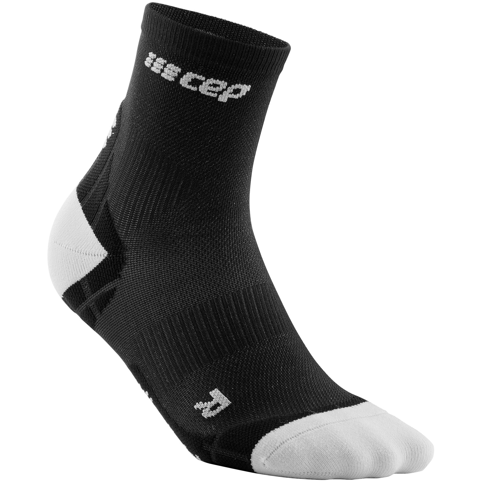 CEP Ultralight Short Compression Socks - black/light grey