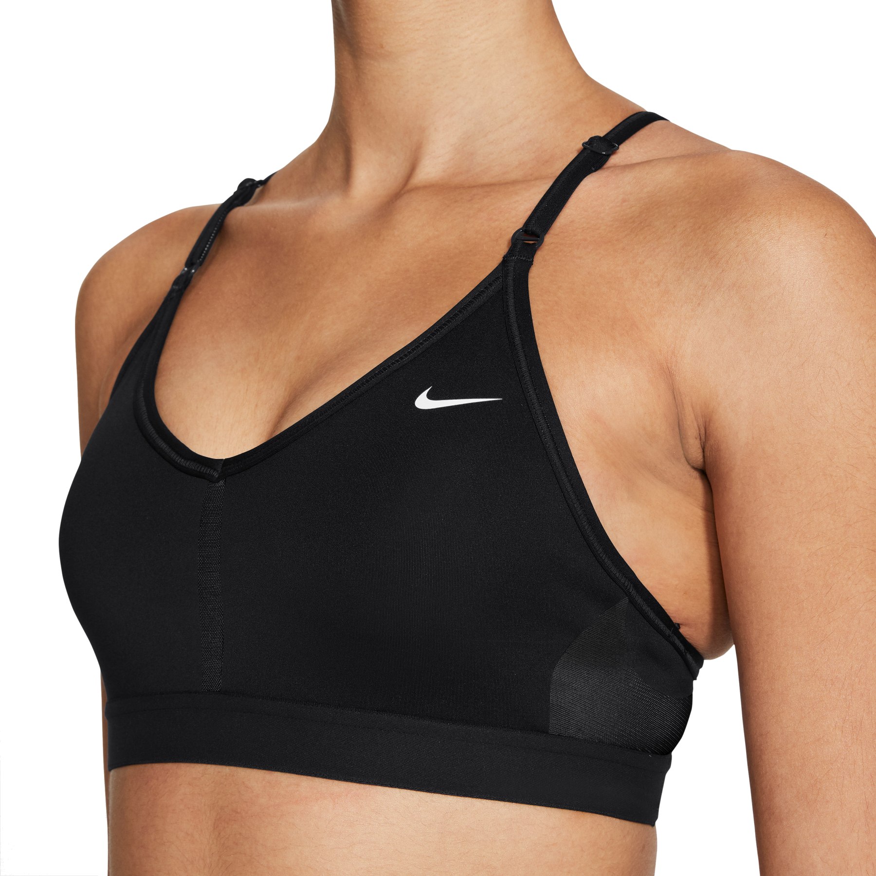 Nike Indy Women's Size XXL Dri-FIT Padded V-Neck Sports Bra CZ4456-010 Black